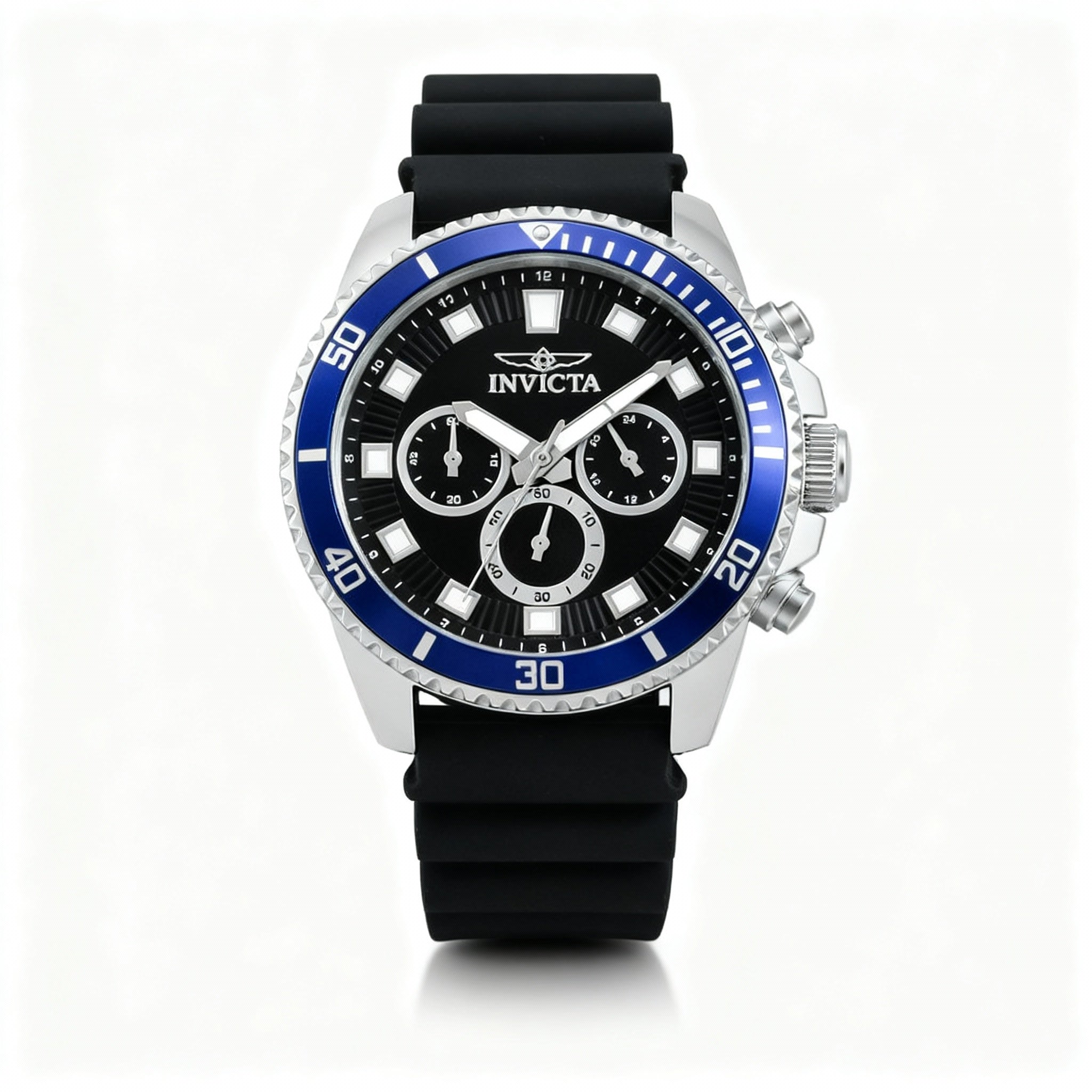 Invicta Pro Diver IN-46118-AMZUK Men's Stainless Steel Black Chronograph Watch 45mm