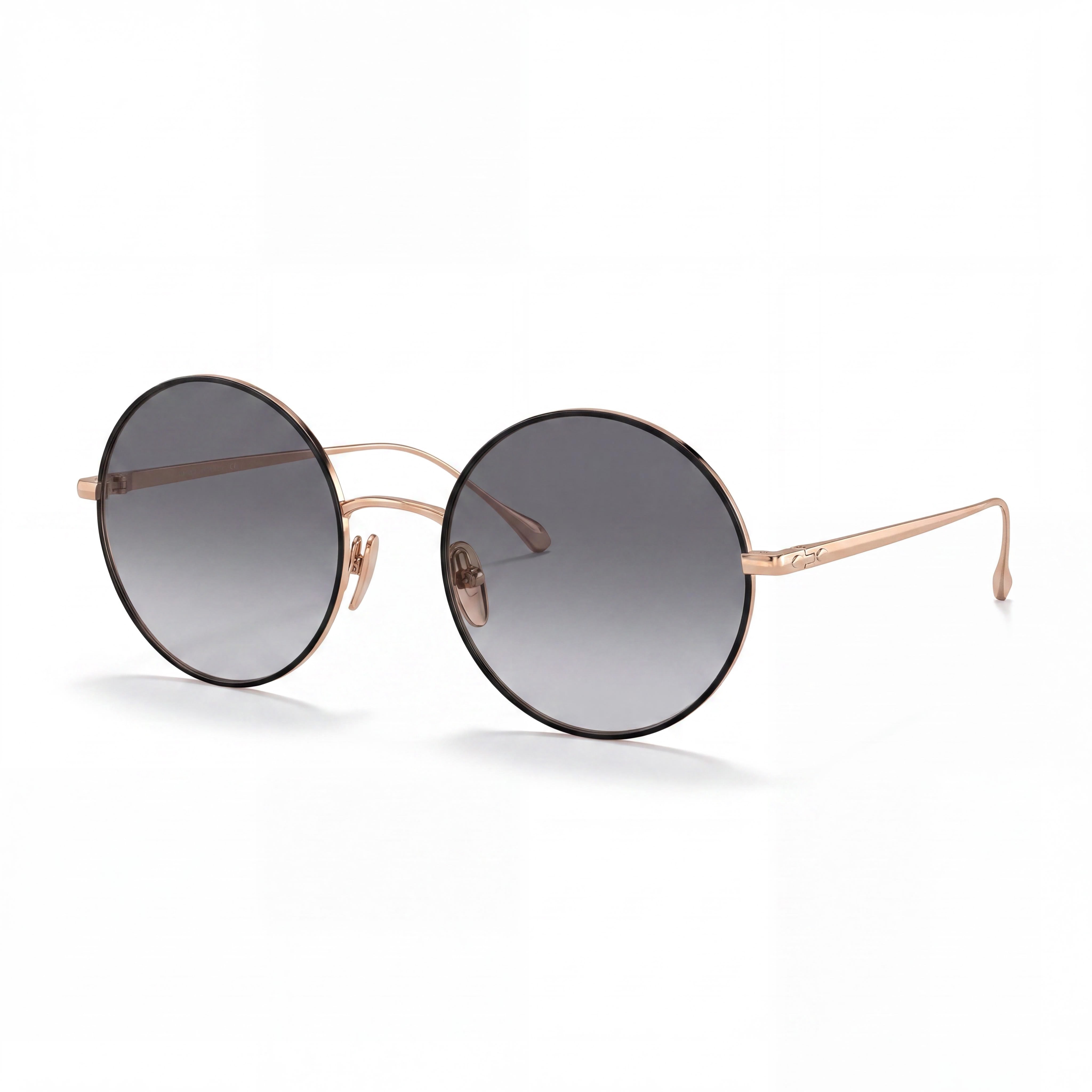 Gafas de sol clásicas Isabel Marant para mujer, redondas, de acero inoxidable, color negro y dorado, con protección UV, 54 mm, Photo 1