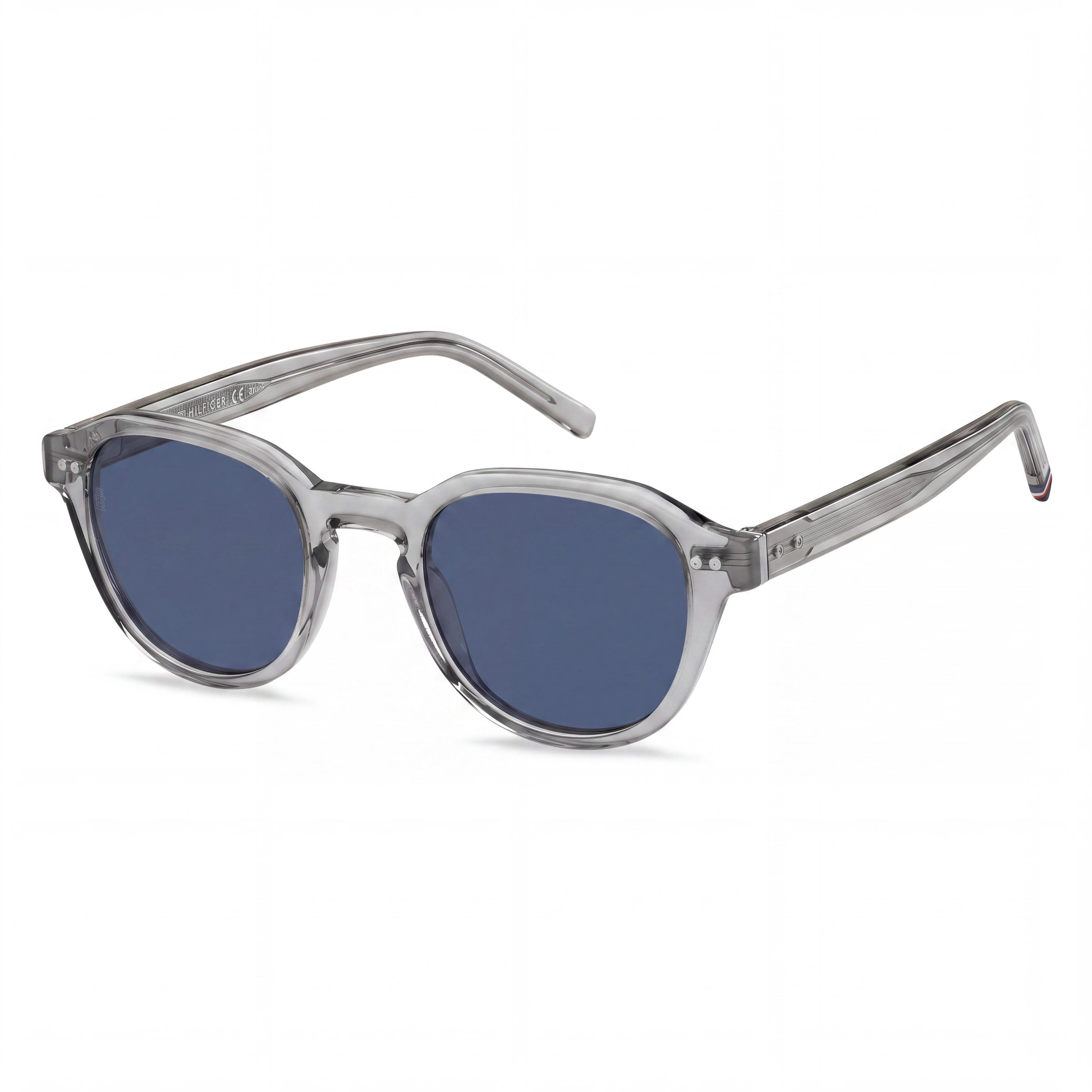 Tommy Hilfiger Modern Women's Rectangular Grey Acetate 49mm Sunglasses with Polycarbonate Lenses and 100% UV Protection, Photo 1
