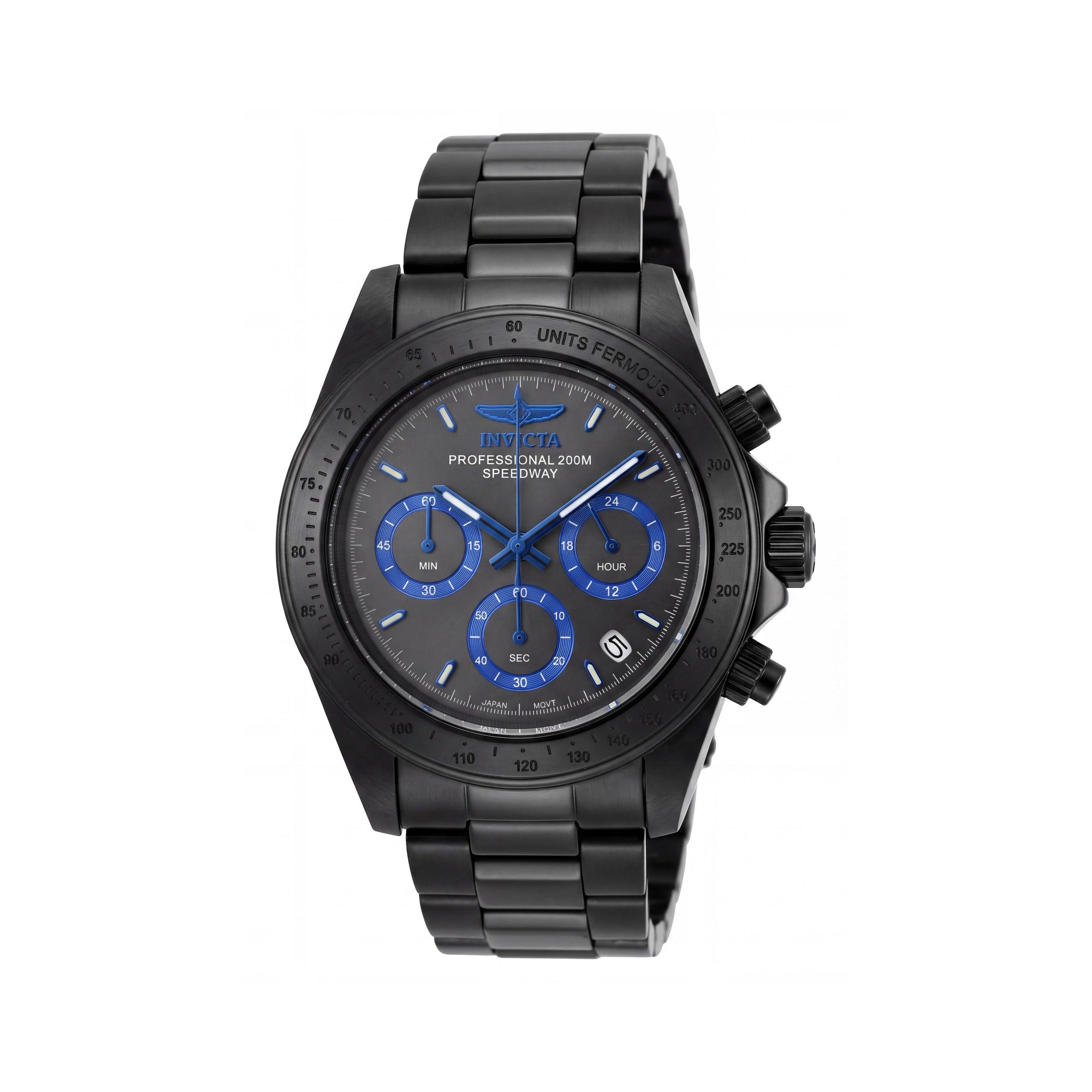 Reloj Invicta de Pulsera Cronógrafo para Hombre, Acero Inoxidable con Baño de Iones Negro, Cuarzo, Resistente al Agua 200m, 40mm, Photo 1