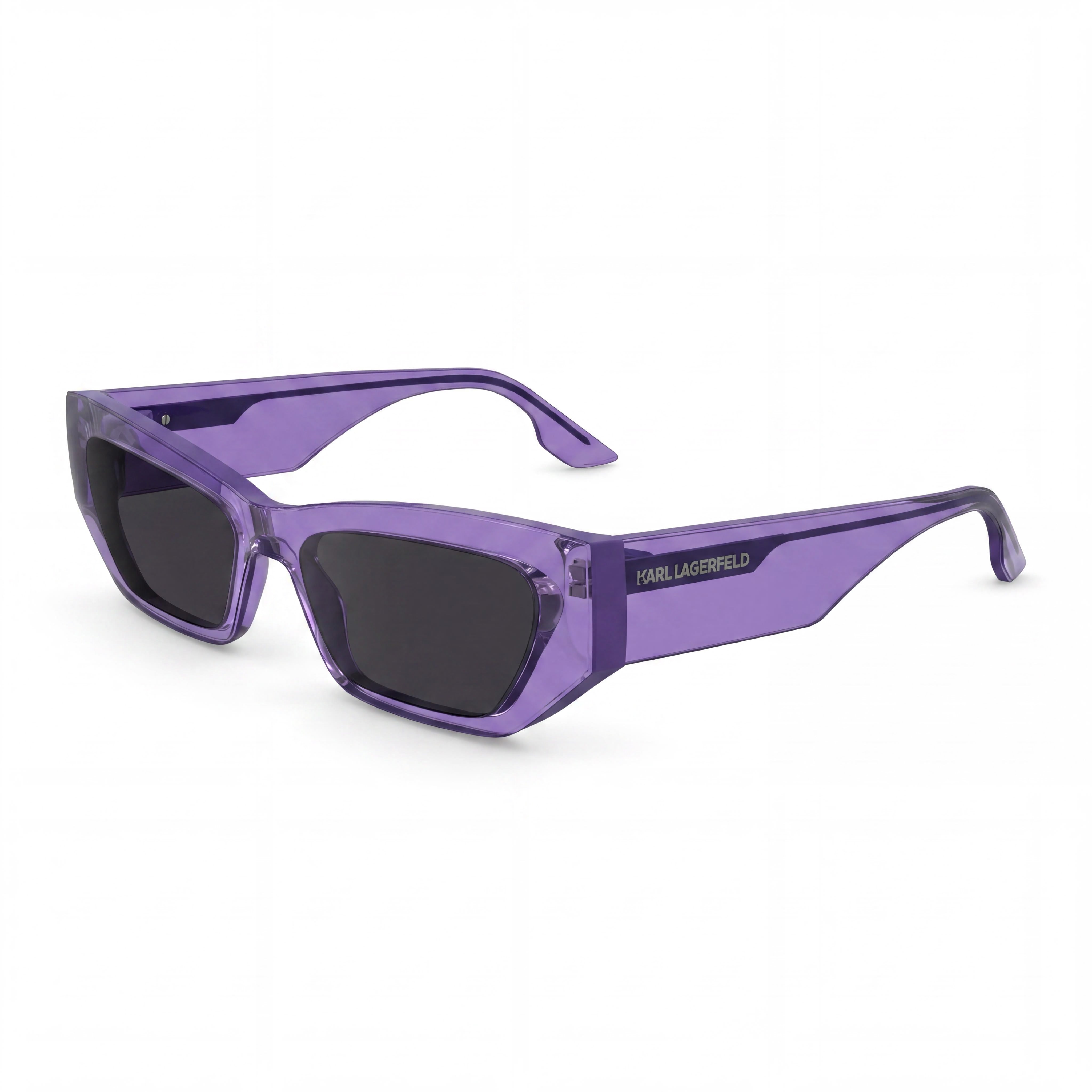 Gafas de sol unisex Karl Lagerfeld KL6160S de plástico con protección UV, montura lila, lentes violeta sólido de 54 mm, Photo 1
