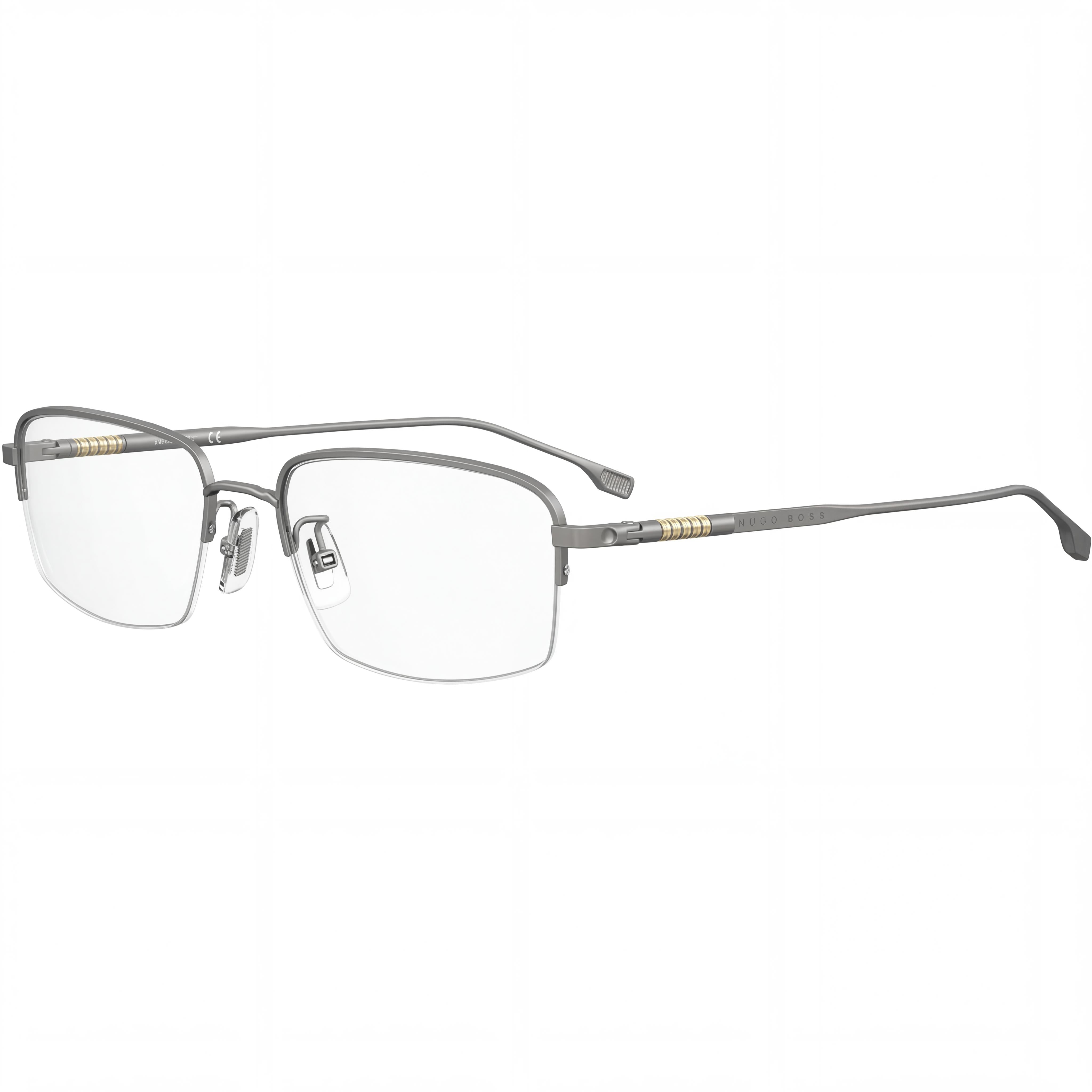 Hugo Boss Boss 1298/F Unisex Stainless Steel Frame Matte Ruthen Eyeglasses with Polycarbonate Lens 56mm, Photo 1