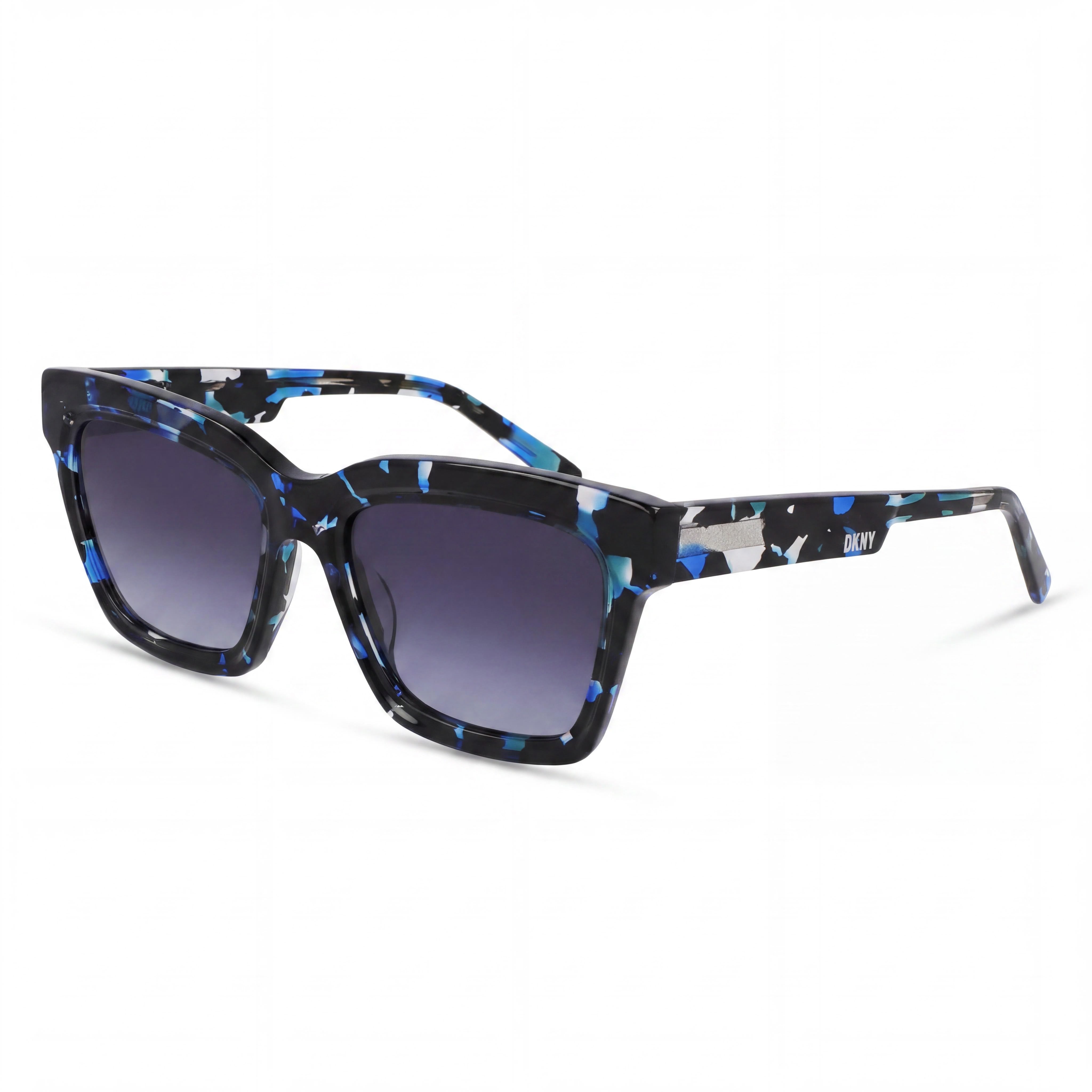 DKNY Dk551s Sunglasses for Women, Sapphire Tortoise Plastic Frame with UV Protection, 53mm Lens Width, Photo 1