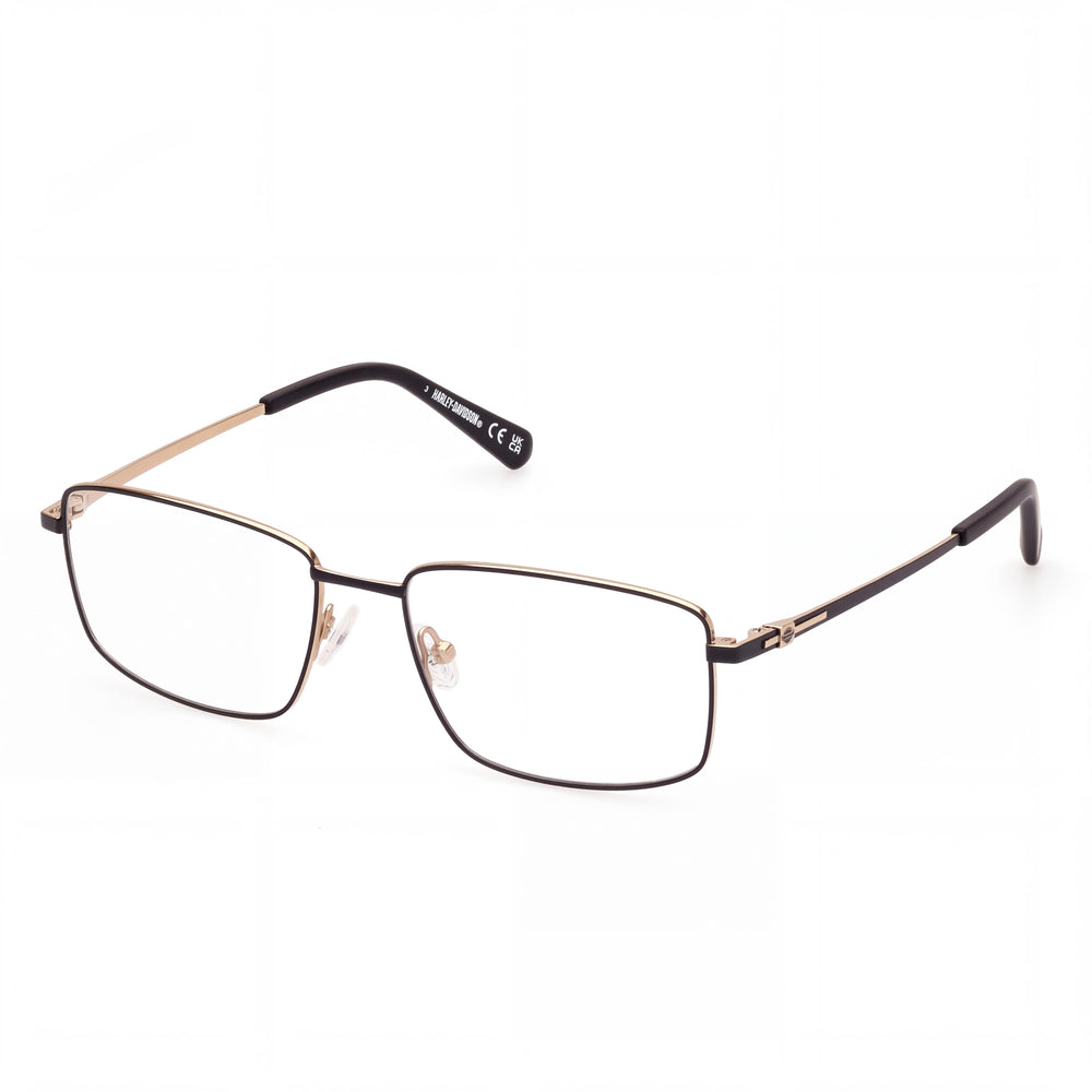 Gafas de metal para hombre HARLEY-DAVIDSON 50027 con montura negra y lentes multicolores, talla 2-17-145