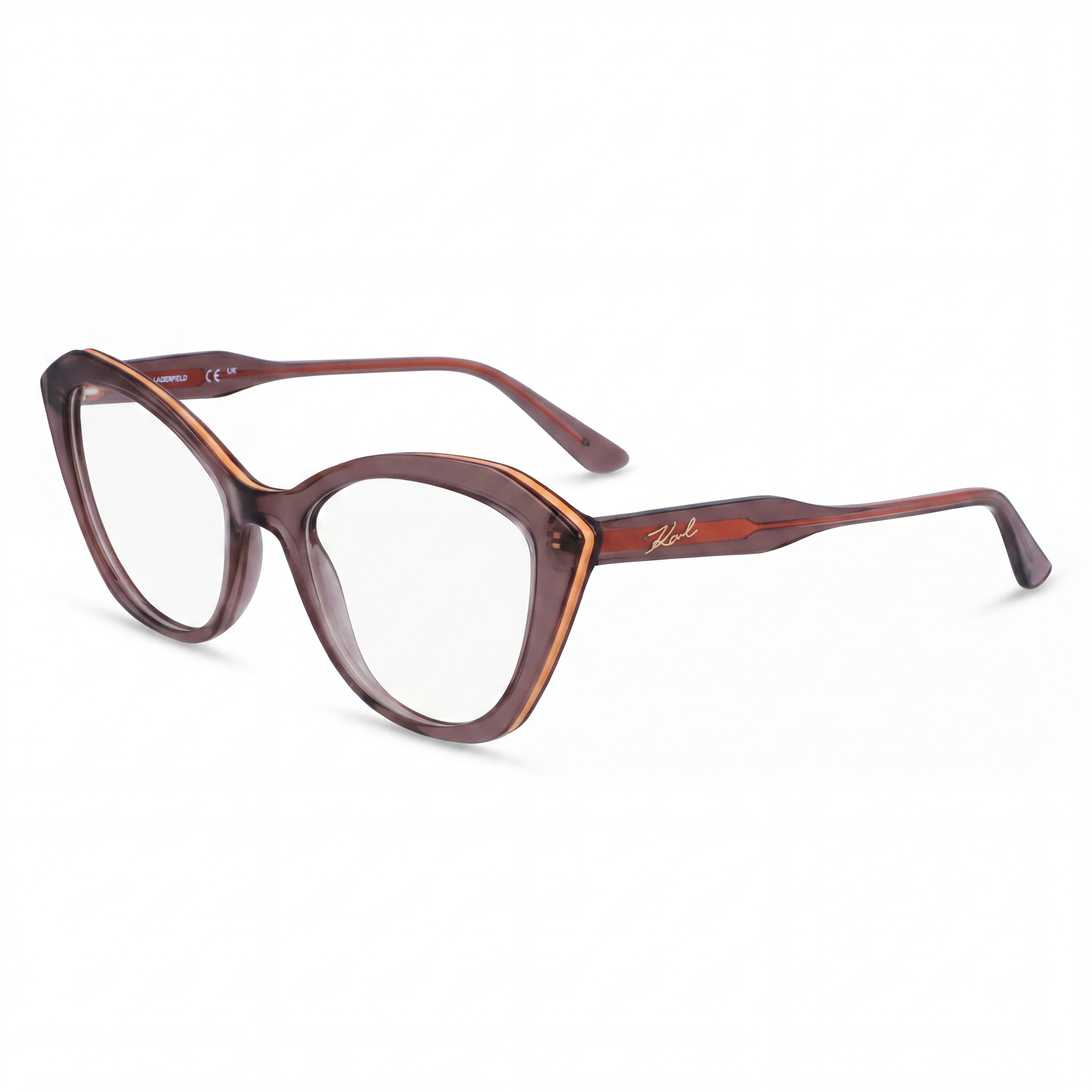 Gafas para mujer KARL LAGERFELD Modernas Marrones con Montura iniciettato, Ancho de Lente 52 mm, Ancho de Puente 19 mm, Longitud de Patilla 140 mm, Photo 1