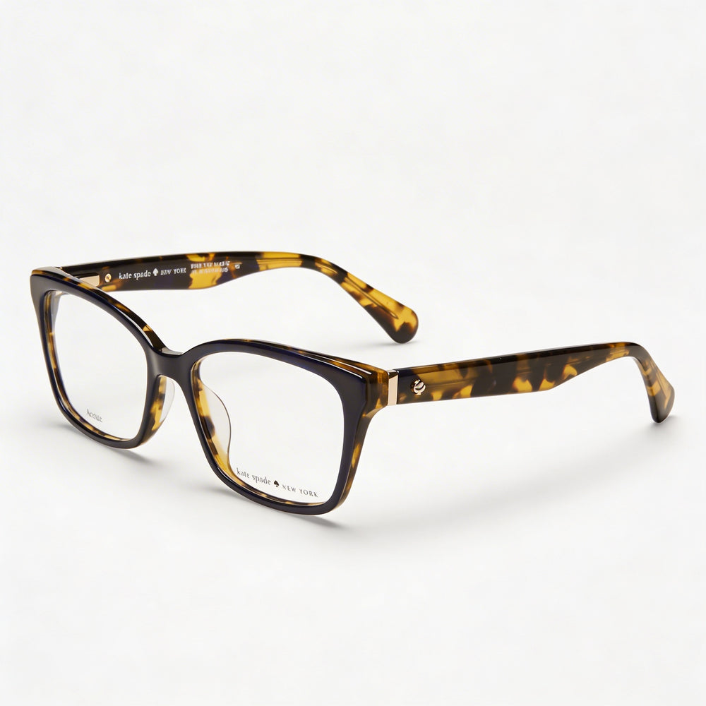 Gafas de sol Jeri de Kate Spade New York para mujer con montura de plástico en acabado azul habana y lentes polarizadas transparentes