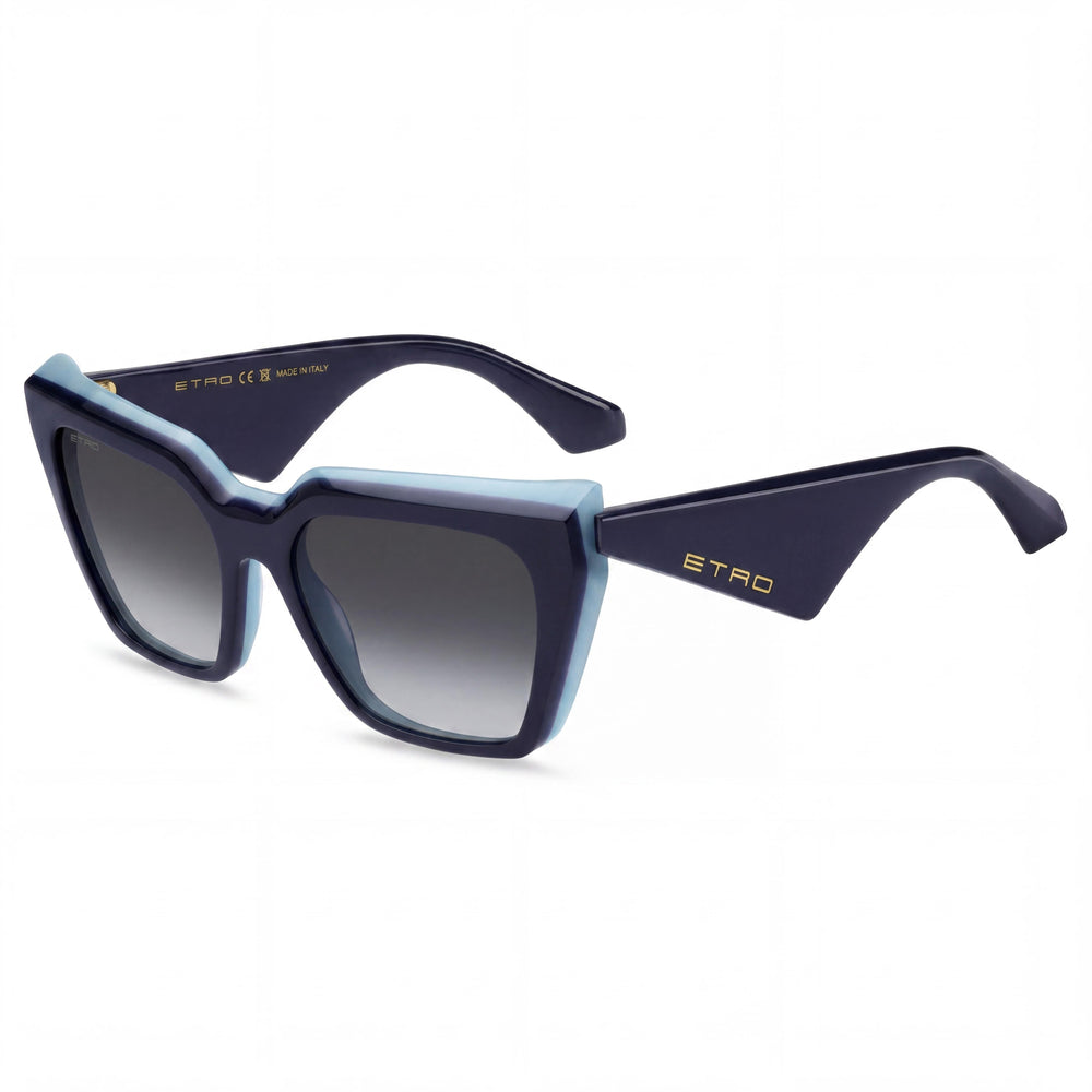 ETRO 0096/G/S Classic Women's Non-Polarized Sunglasses with Blue Azure Lenses and 18mm Bridge, 145mm Temples