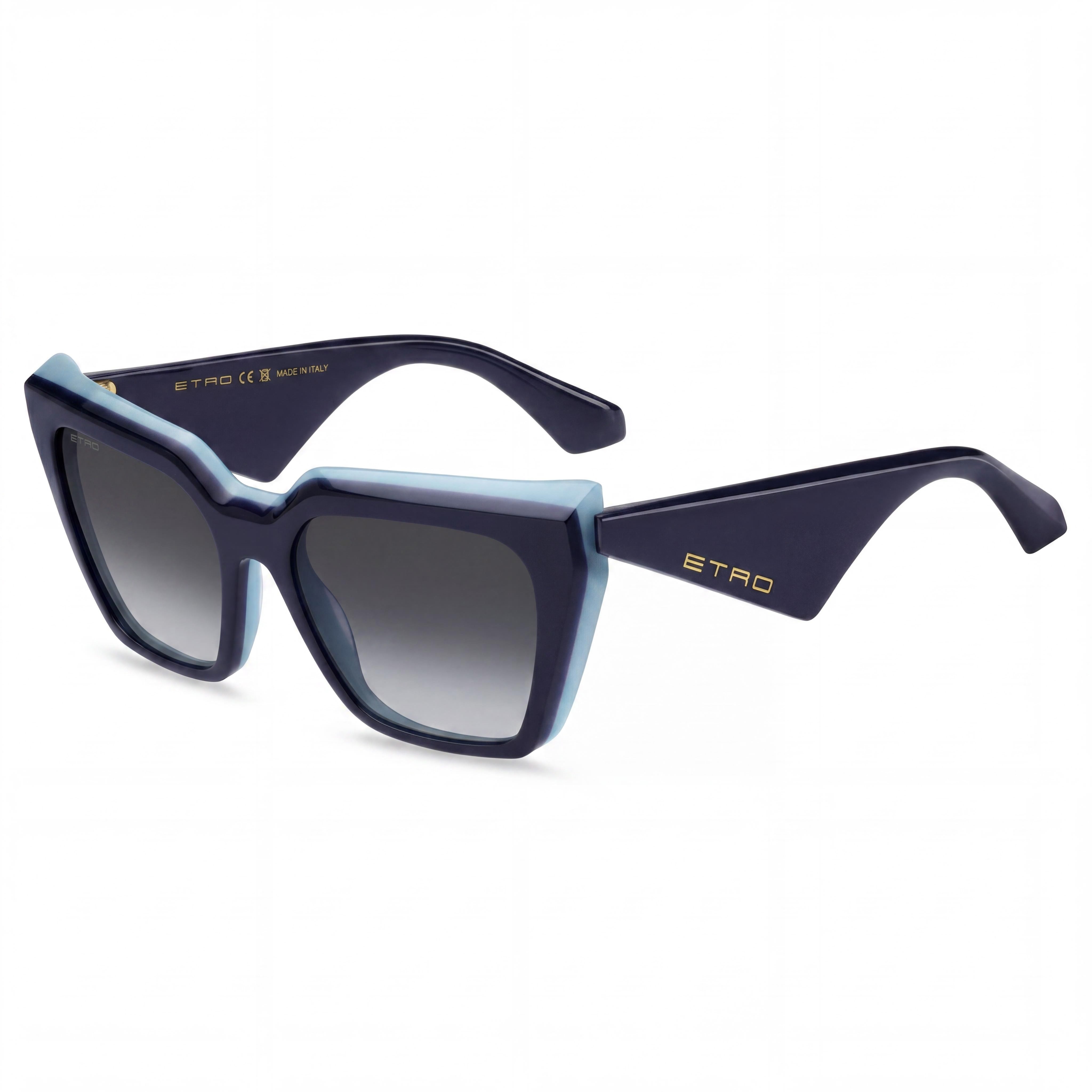 ETRO 0096/G/S Classic Women's Non-Polarized Sunglasses with Blue Azure Lenses and 18mm Bridge, 145mm Temples, Photo 1