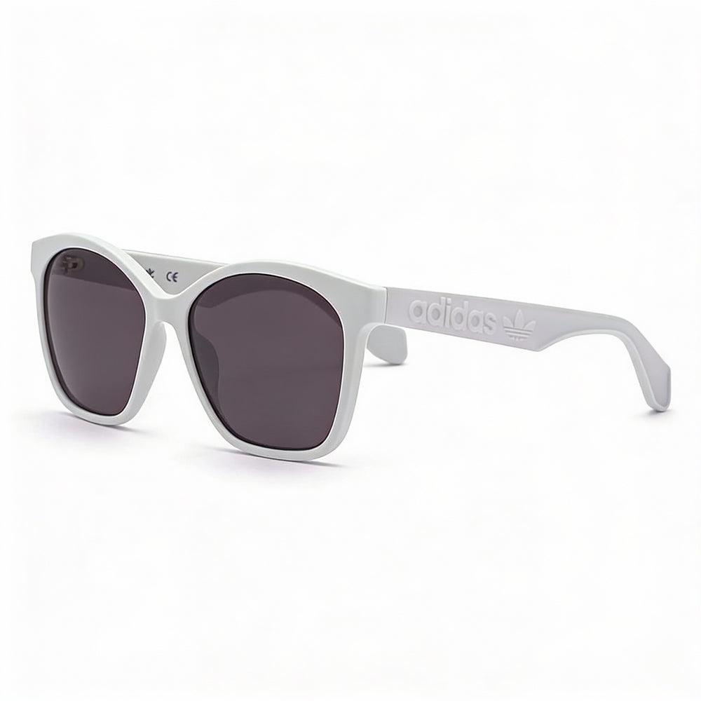 adidas Originals Modern Women's White INJECTED Frame Smoke Mirror Lenses 100% UV Protection Sunglasses 57mm Lens Width
