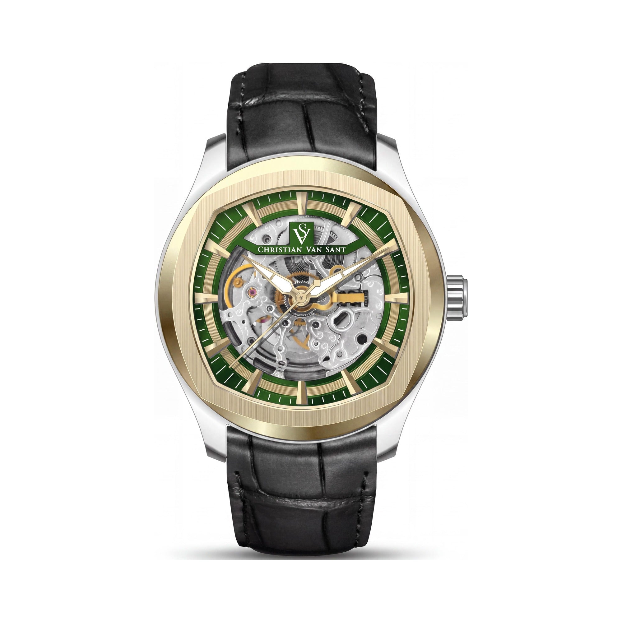 Christian Van Sant CV9503 Modern Men's Green Dial Automatic Stainless Steel Watch, Photo 1