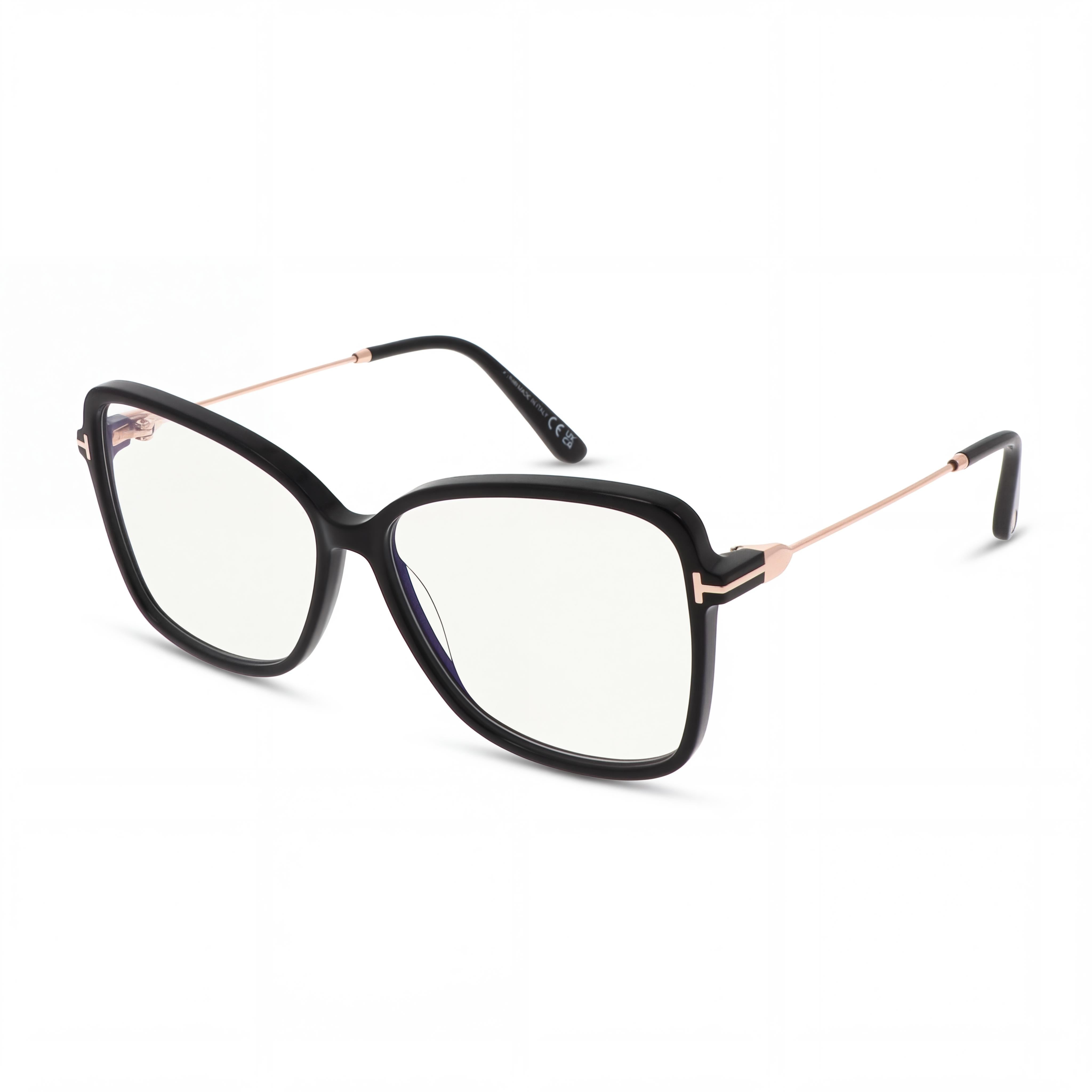 Tom Ford Classic Unisex Eyewear, Shiny Black Frame, Black Lenses, Bridge 13mm, Temple 140mm, Photo 1