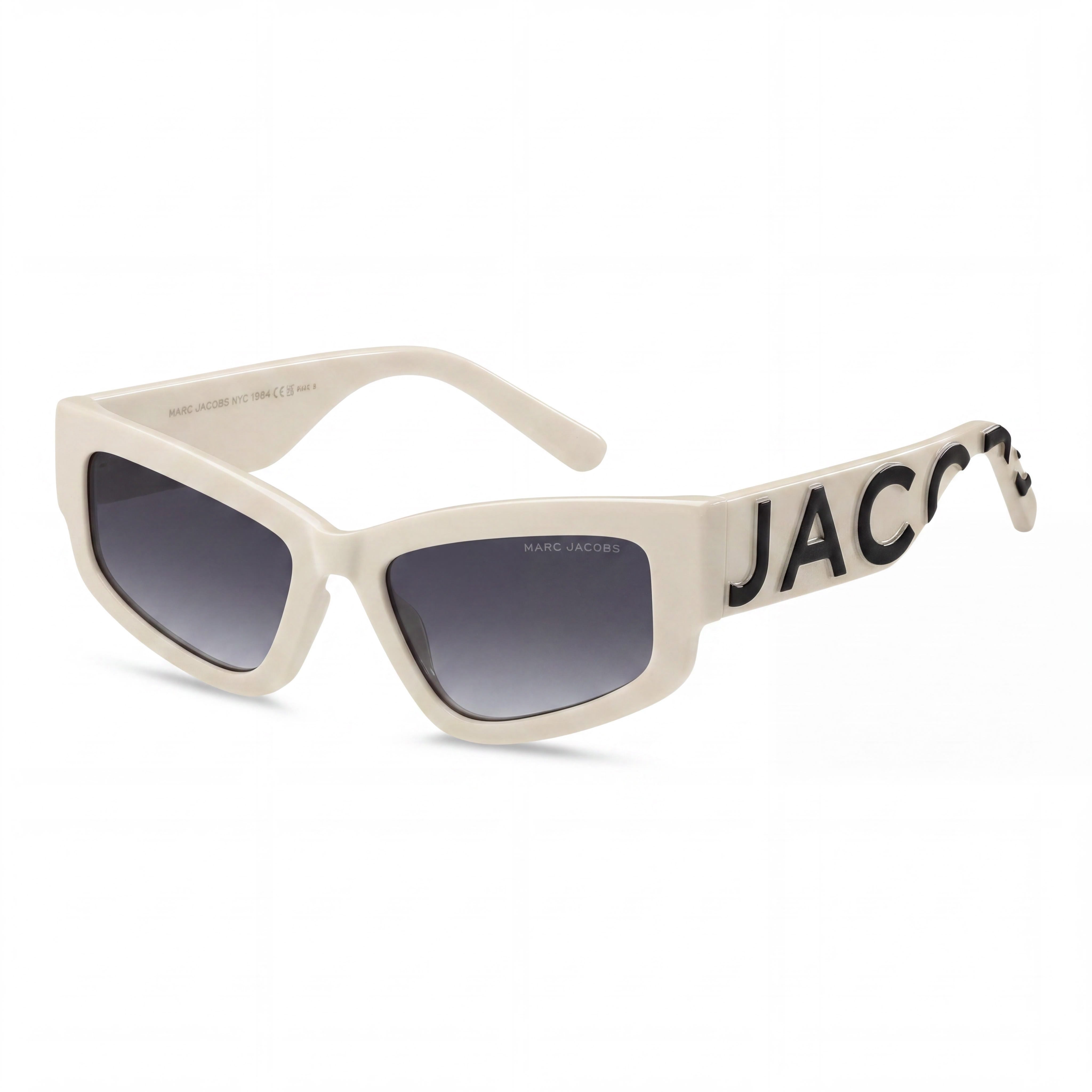 Gafas de sol Marc Jacobs casual para mujer, montura de poliamida rosa burdeos, lentes de policarbonato gris oscuro sombreado 55-19-145, Photo 1
