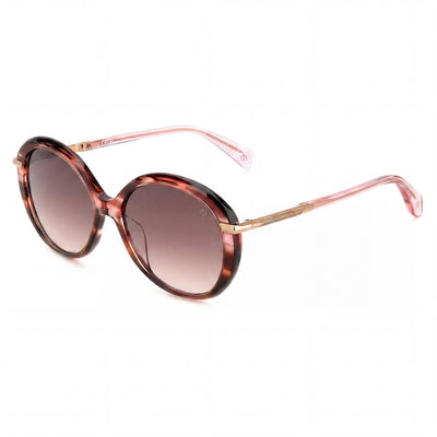Gafas de sol Rag & Bone Modern Heritage para mujer, de acetato, color rosa y marrón, sin polarizar, con protección UV, de 56 mm