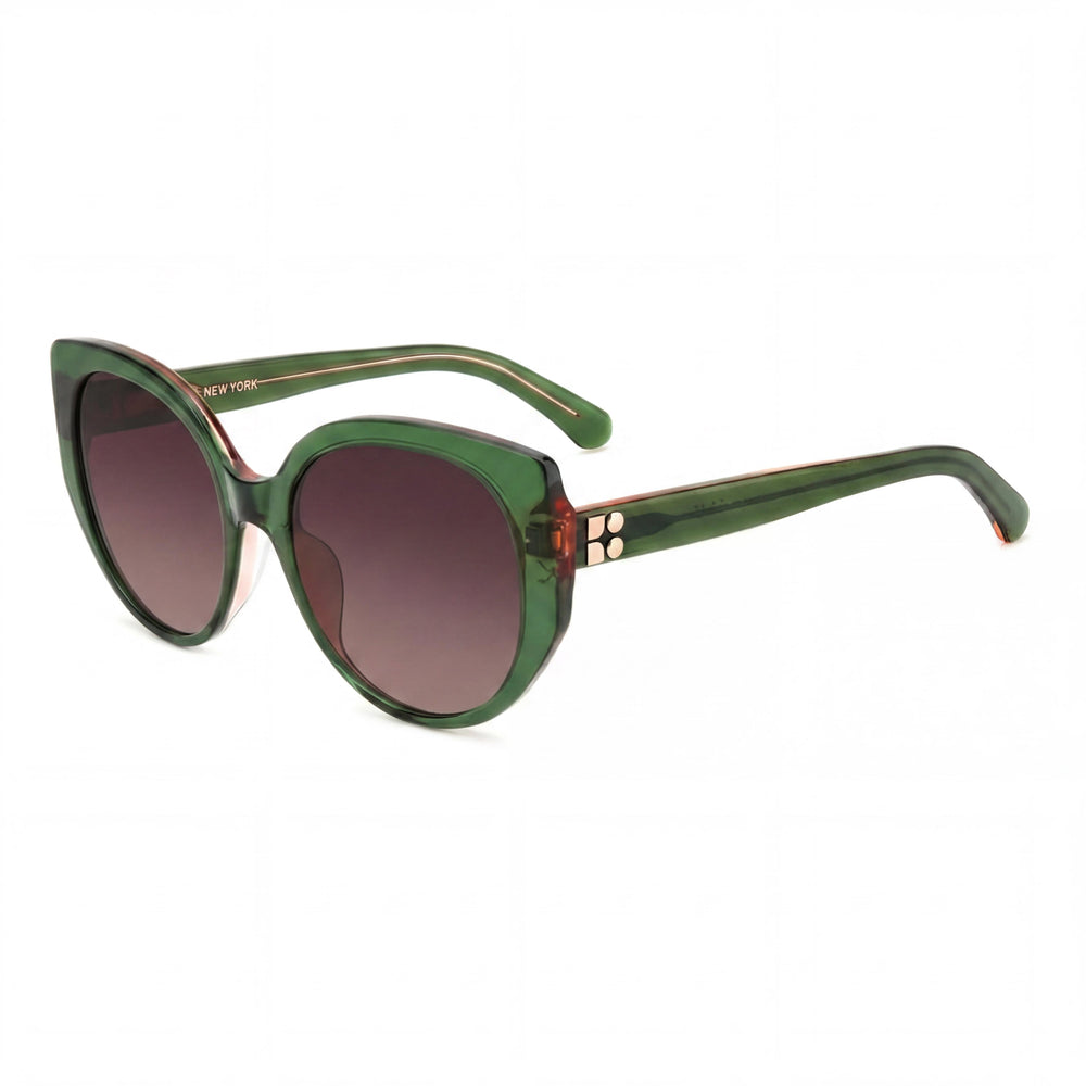 kate spade new york Gafas de Sol Casuales para Mujer Verdes-Rosas Montura Ecológica Lentes Rosas de Doble Tono No Polarizadas 55mm