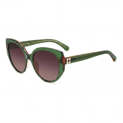 kate spade new york Casual Women's Green-Pink Ecological Oil Frame Pink Doubleshade Lens Non-Polarized Sunglasses 55mm