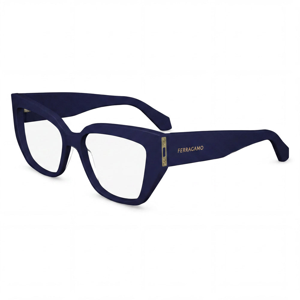 Montura de Gafas Ópticas para Hombre Salvatore Ferragamo Sf2972 con Construcción de Acetato en Color Azul Marino, Ancho de Lente 54mm