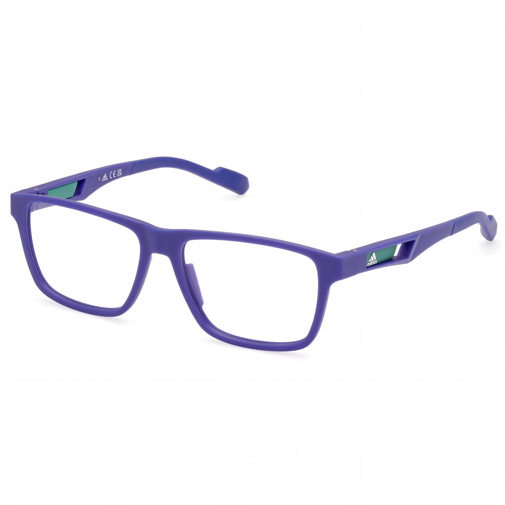 Gafas adidas Sp5058 para hombre con montura azul inyectada y lentes de policarbonato transparentes de 54 mm
