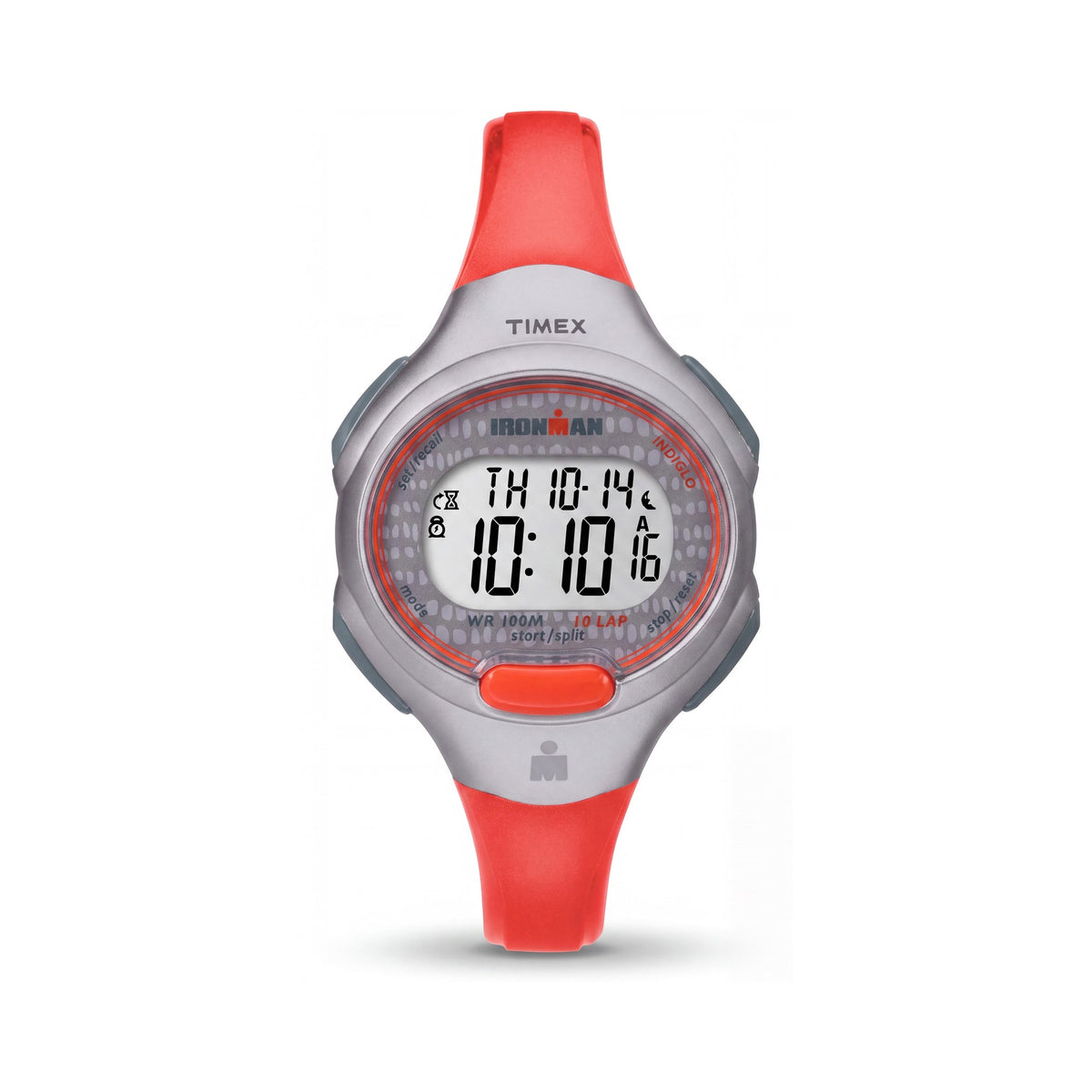 Reloj TIMEX Ironman Essential 10 de resina para mujer, correa naranja y gris, cronógrafo, Indiglo, resistente al agua, Photo 1