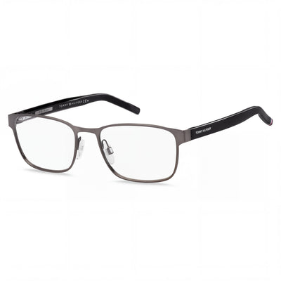 Tommy Hilfiger TH 1769 Men's Stainless Steel Semi Matte Dark Ruthenium Rectangular Demo Eyeglasses 55mm
