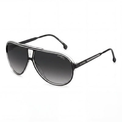 Carrera Carrera 1050/S Gafas de sol contemporáneas para hombre, color negro, blanco, gris degradado, poliamida, protección UV, 63 mm