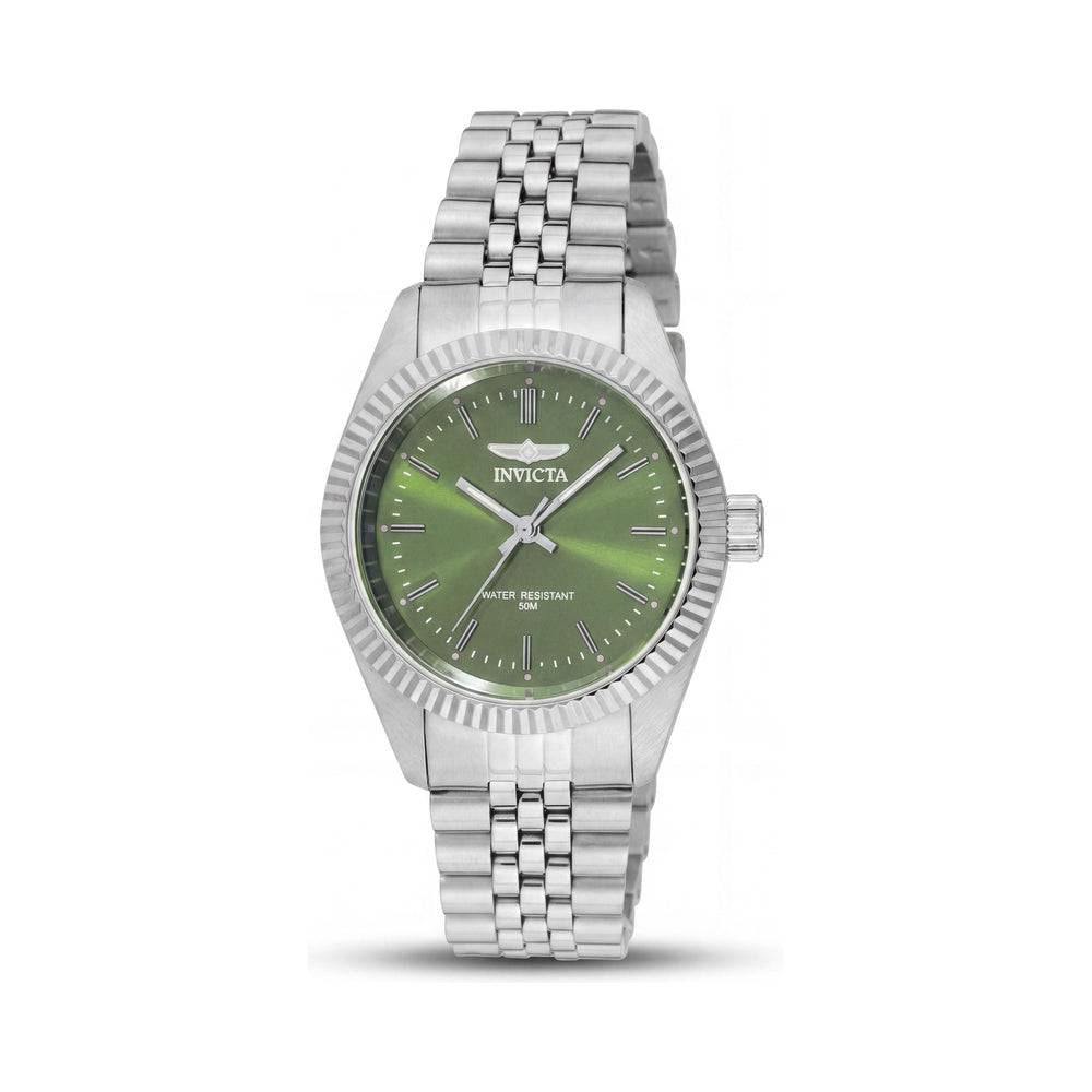 Invicta Specialty 49217 Unisex Silver Stainless Steel Case Green Dial Bracelet Watch 36mm Water Resistant