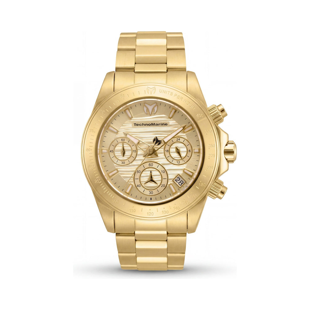 TechnoMarine Manta Women's Gold Stainless Steel Case Chronograph Quartz Water Resistant Watch 38mm