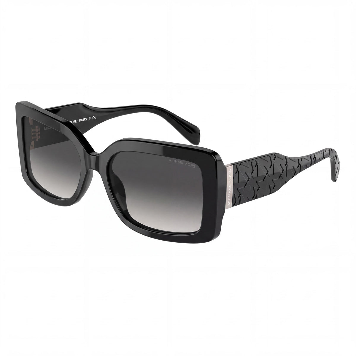 Michael Kors CORFU MK 2165 Gafas de sol para mujer de acetato negro y gris oscuro degradado con lentes UV gris oscuro degradado de 56 mm, Photo 1
