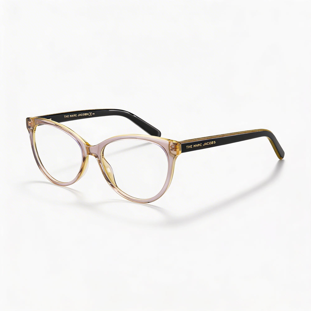 Gafas graduadas Marc Jacobs Marc 463 para mujer, de acetato marrón, con montura de ojo de gato y lentes transparentes de demostración de 53 mm