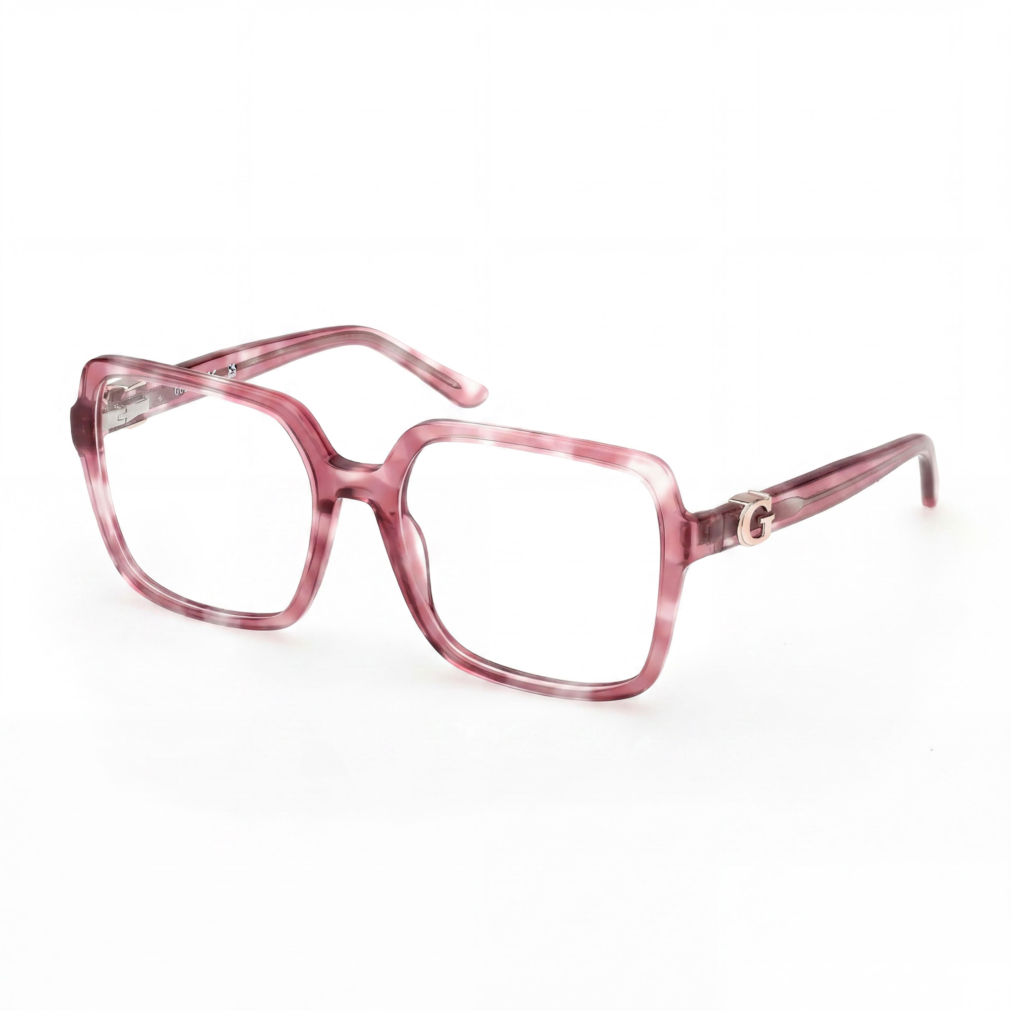 GUESS MODERNO Bright Lilac Optical Eyeglasses for Women with Plastic Lens Material, Size 56-18-140, Photo 1