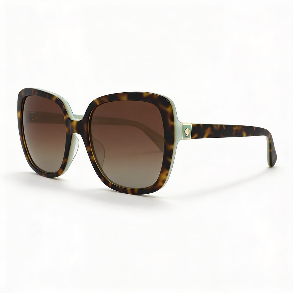 Kate Spade New York Wilhemina/S Women's Square Havana Multi Acetate Brown Gradient Non-Polarized UV Protected Rx-Ready Sunglasses 55mm