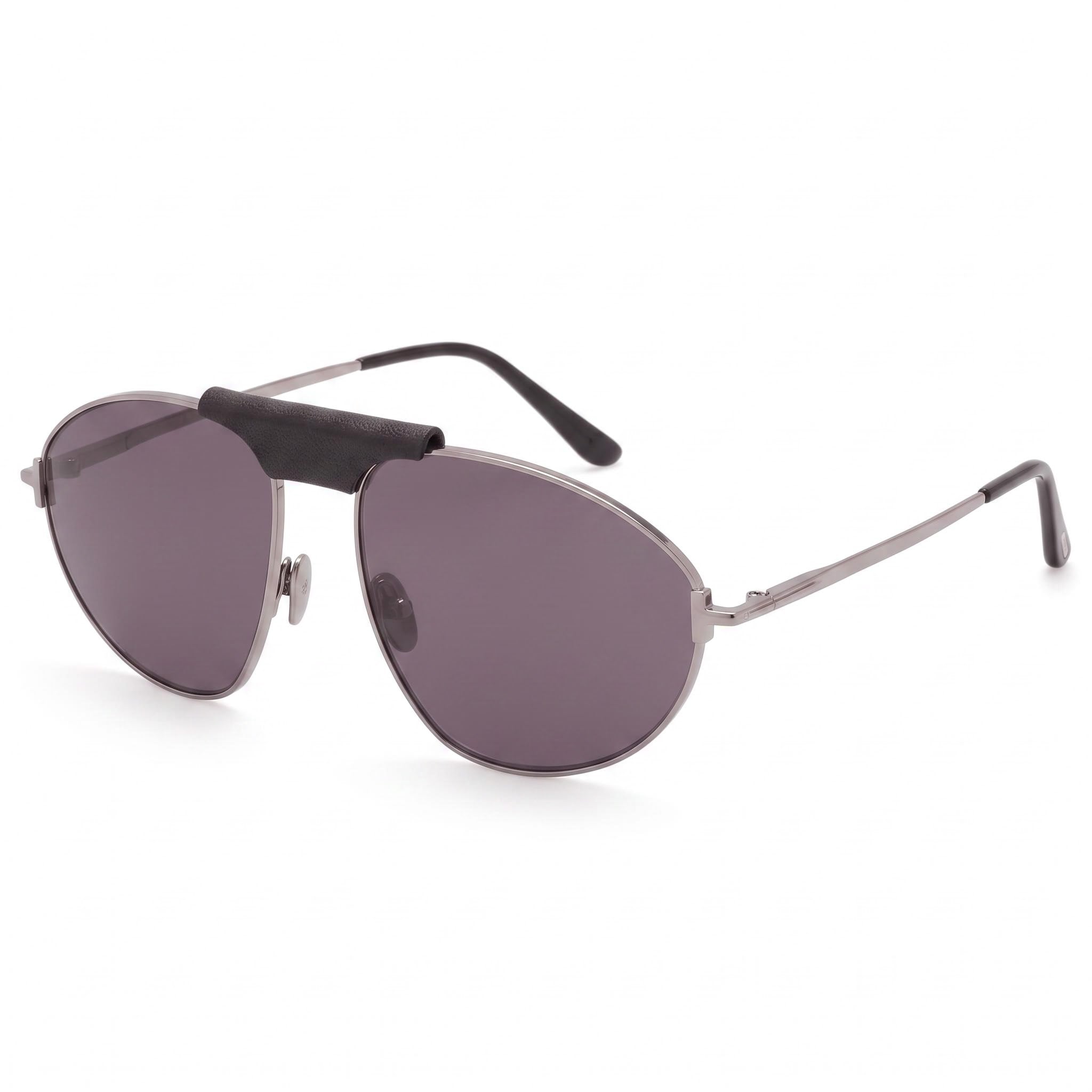 Gafas de sol Tom Ford Ken FT1095 de piloto para hombre, metal rutenio claro, lentes ahumadas, protección UV del 100%, 60 mm, Photo 1