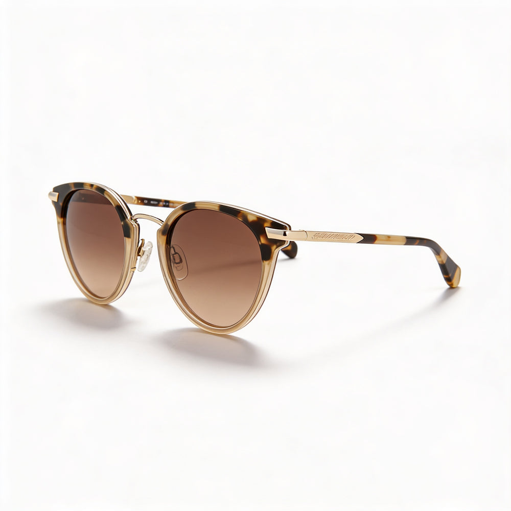 Gafas de sol Rag & Bone Wayfarers para mujer, montura de metal, color Havana Honey, protección UV, no polarizadas, 53 mm