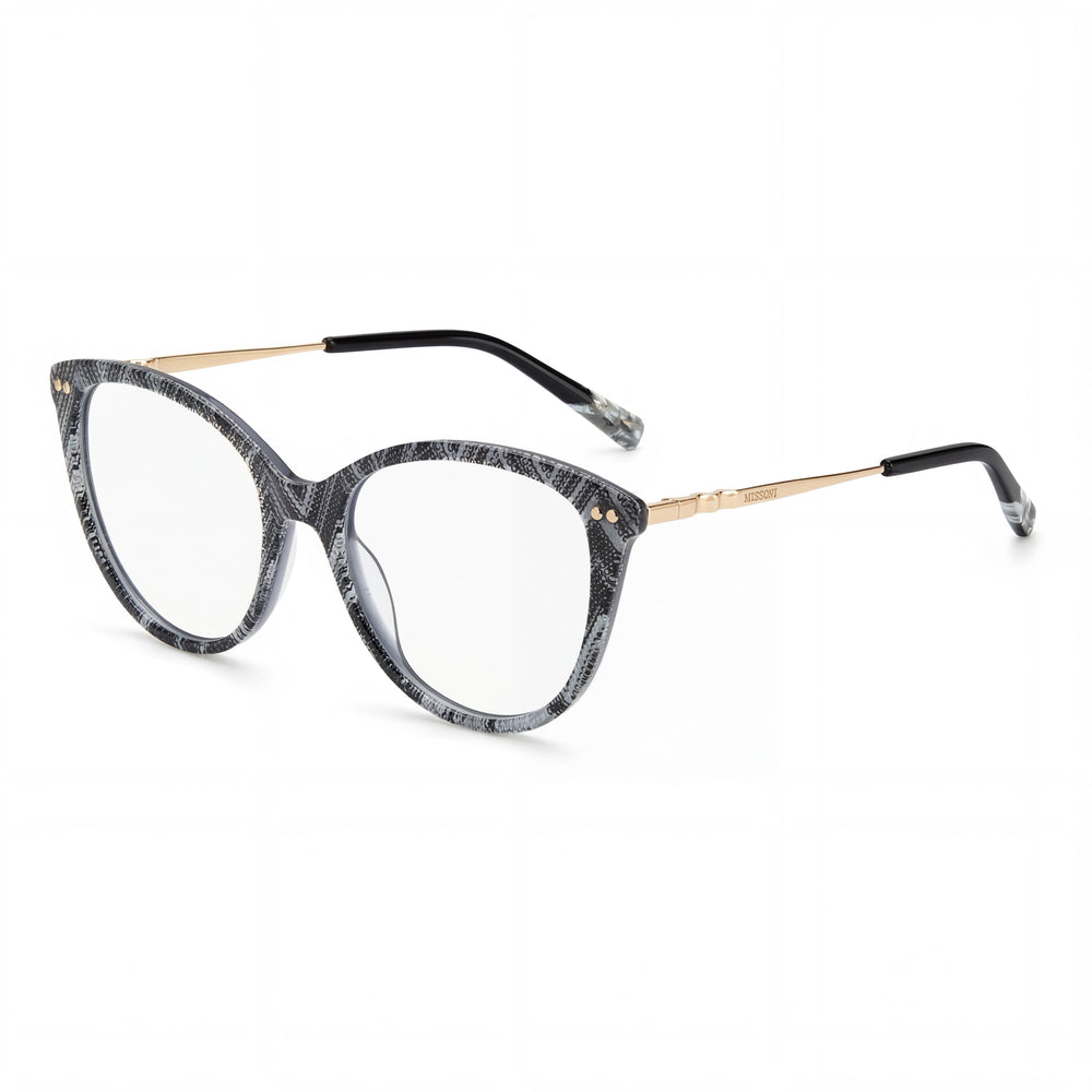 Missoni Mis 0109 Acetate Women's Optical Eyeglasses, White Black Pattern Frame, 54mm, Made in Italy