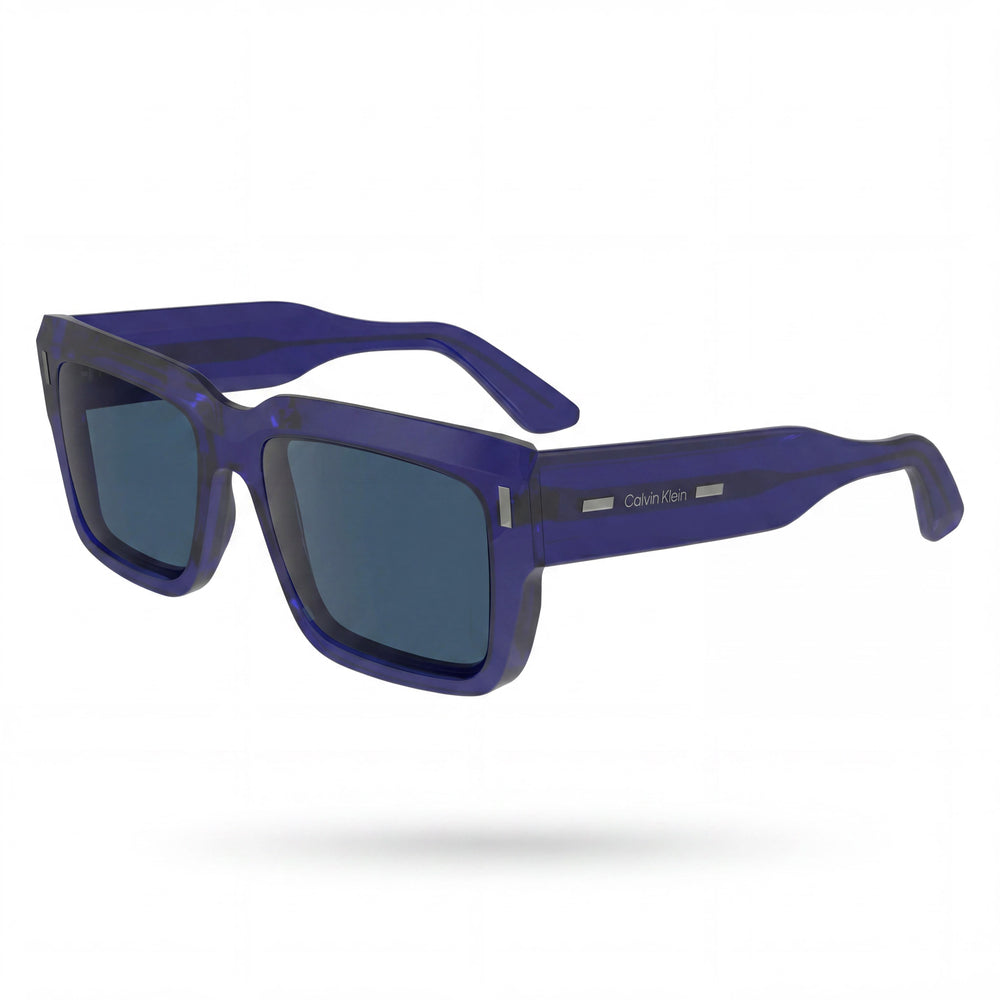 Calvin Klein Ck23538s Unisex Sunglasses, Blue Stainless Steel Frame, 100% UV Protection, Lens Width 55mm