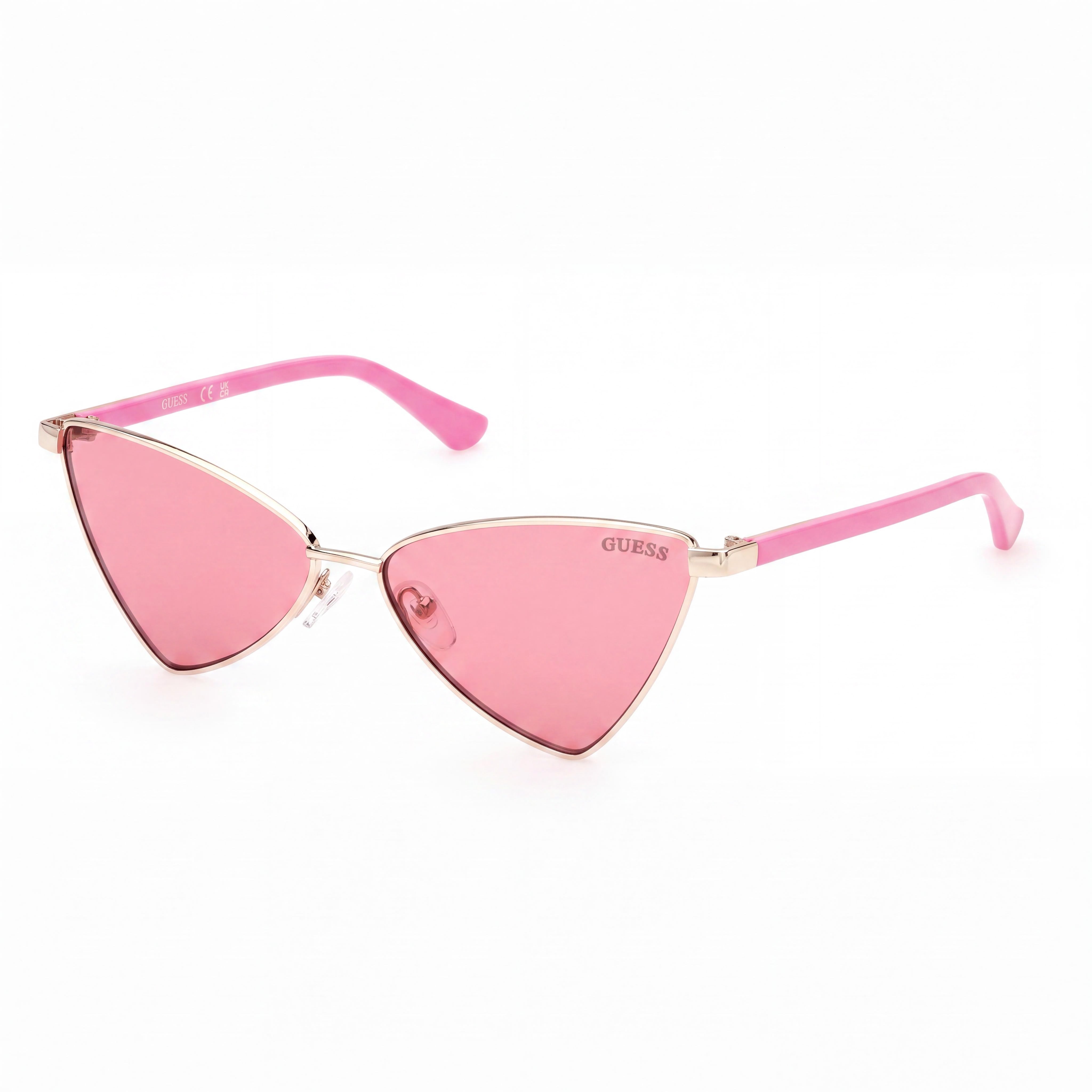 GUESS GU8286 Women's Sunglasses, Metal Gold Frame, Bordeaux Polycarbonate Non-Polarized Lenses, Size 55-13-135mm, Photo 1