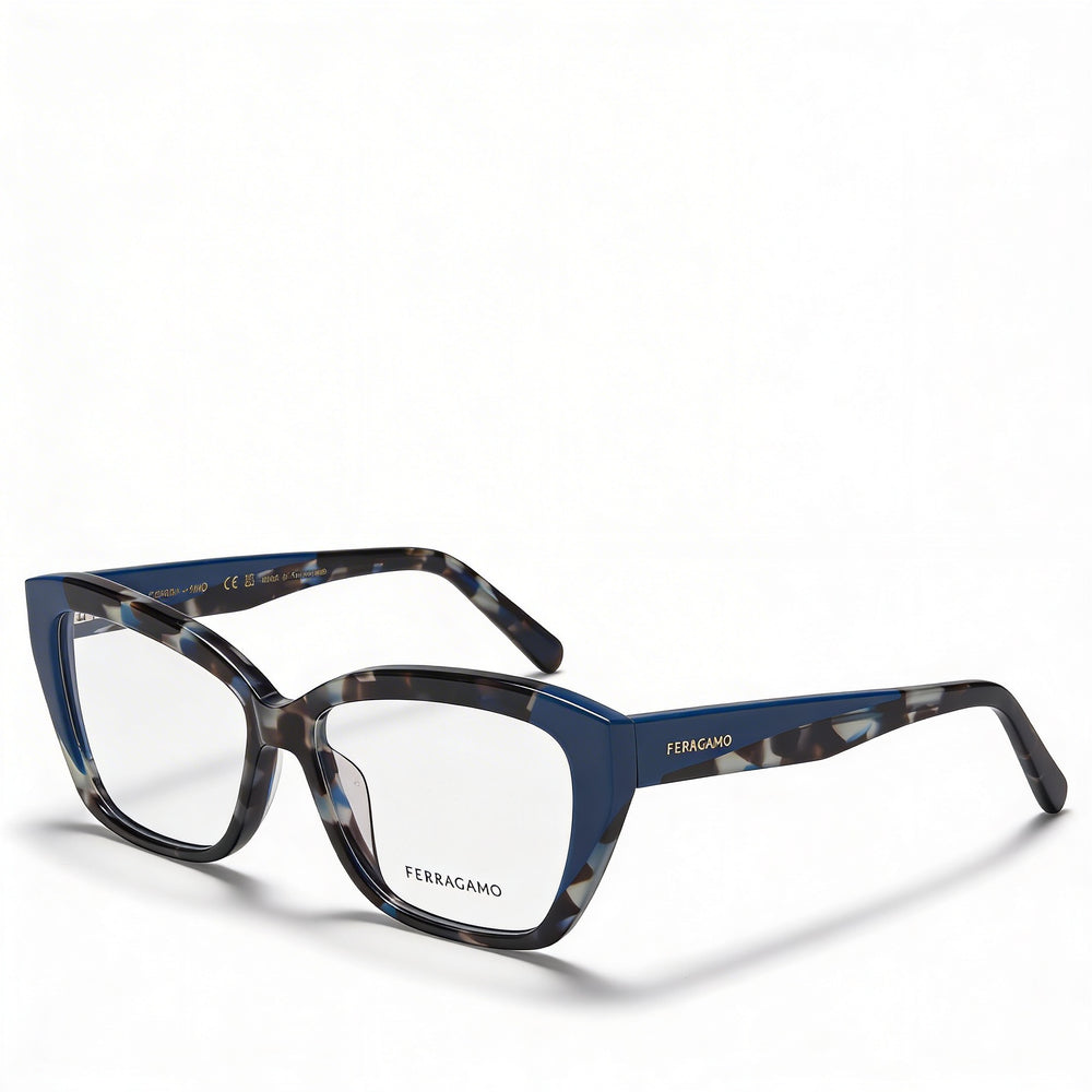 Salvatore Ferragamo Sf2938n Unisex Metal Azul Tortuga Turquesa Oscuro 53mm