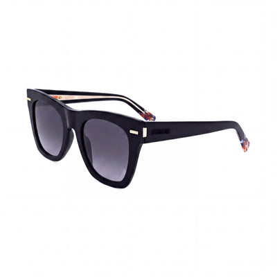 M Missoni MIS 0069/S Women's Black Acetate Square Frame Dark Grey Shaded Polycarbonate UV Protected Sunglasses 51mm