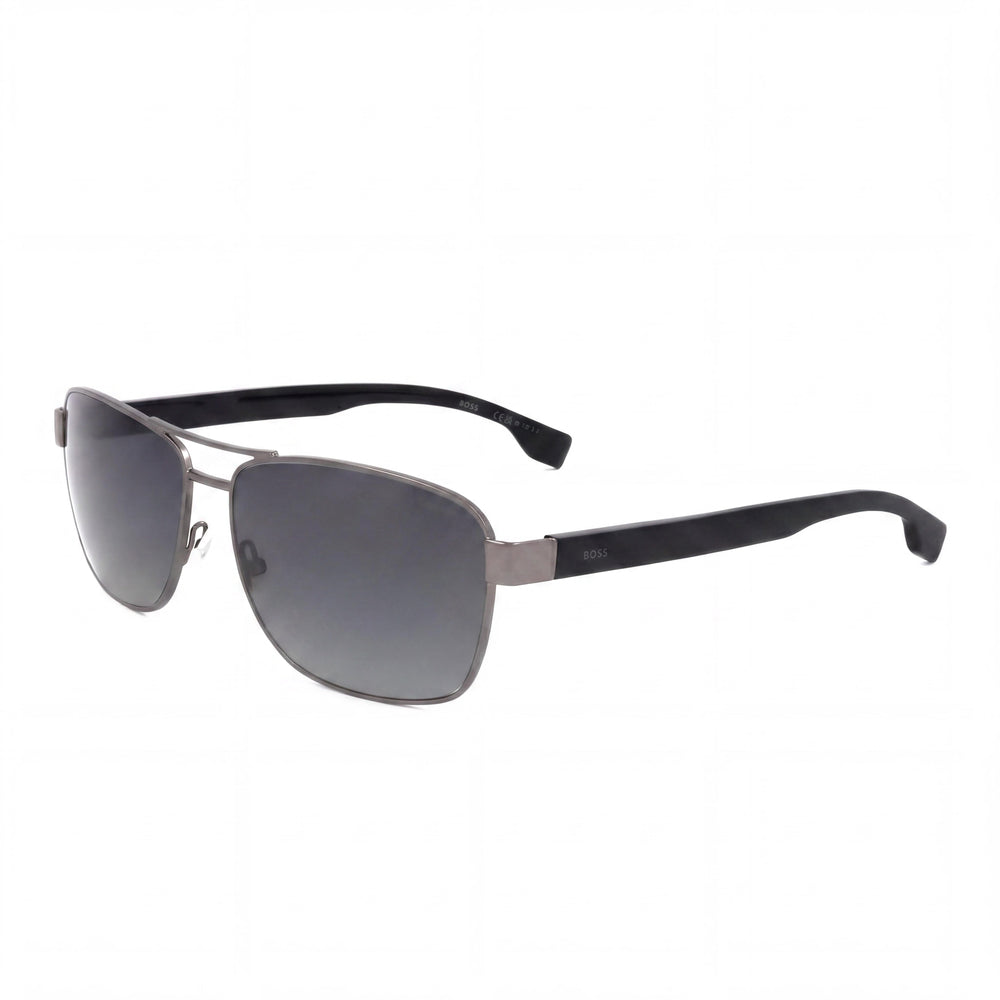 Gafas de sol Hugo Boss R8060wj para hombre, con montura de plástico gris oscuro y negro, protección UV, 60 mm