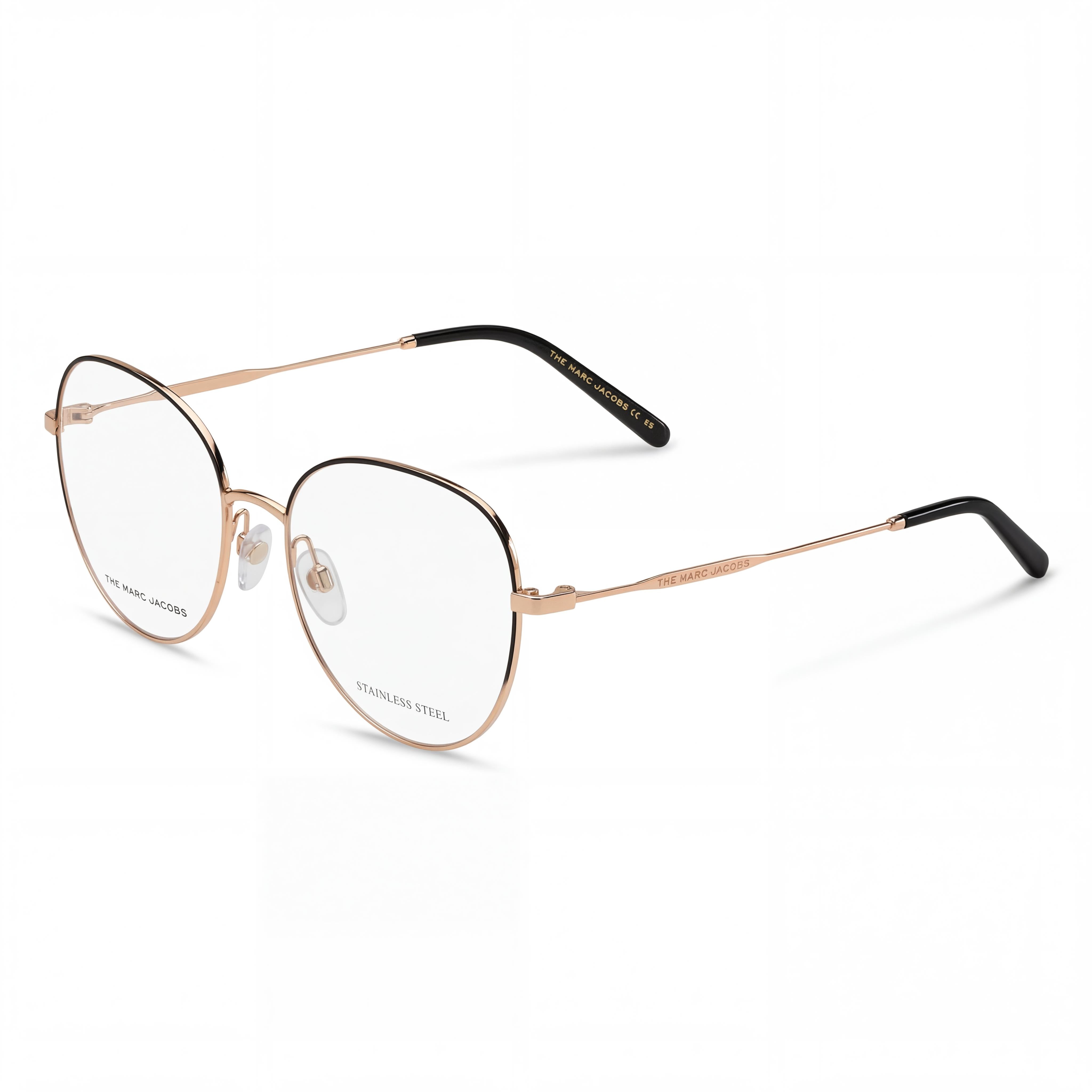 Marc Jacobs Marc 590 Women's Metal Frame Sunglasses Black Gold Copper Polycarbonate Lenses 54mm UV Protection, Photo 1