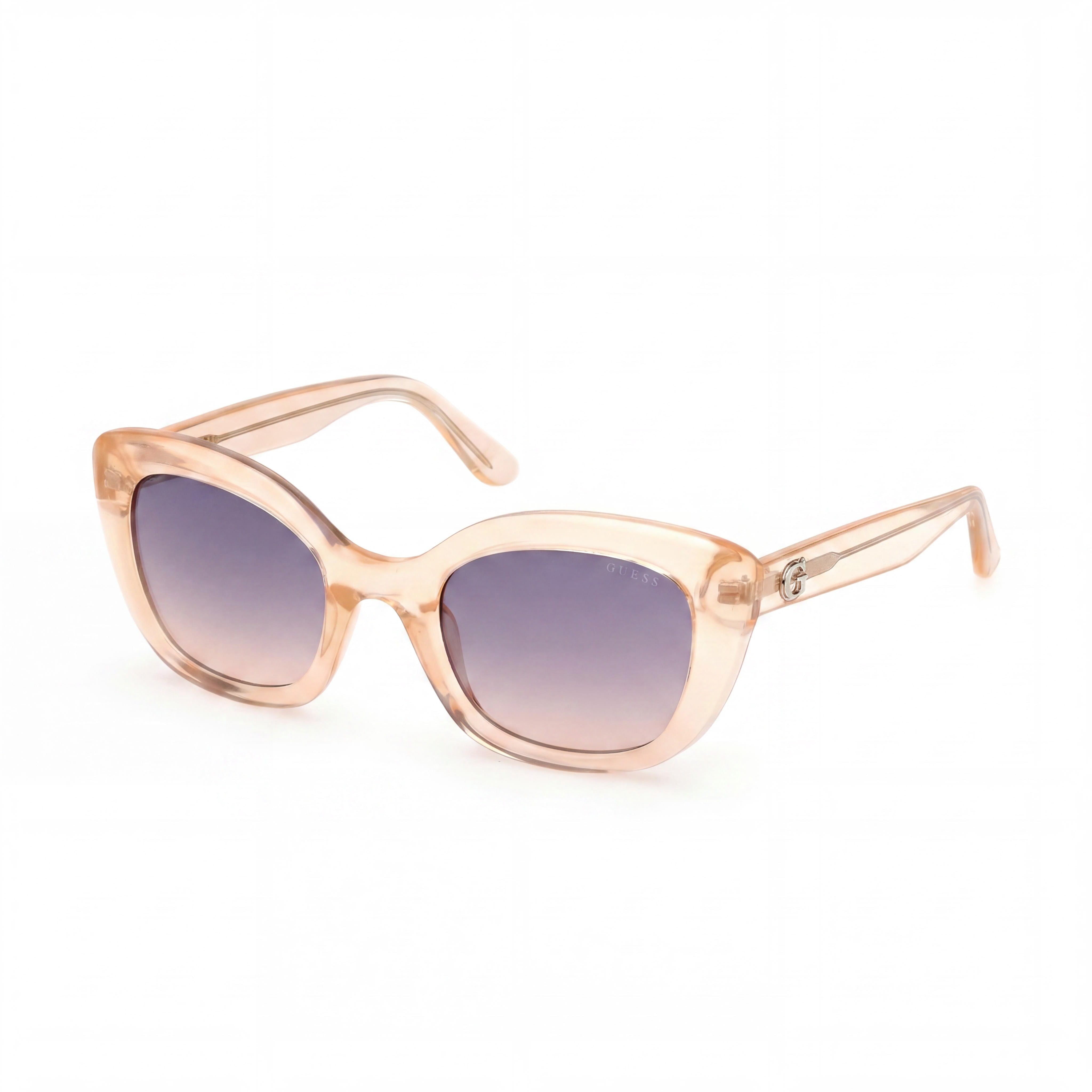 GUESS Bubble Cat-eye Women's Sunglasses, Bright Light Orange Plastic Frame, UV Protected, 51mm, Photo 1