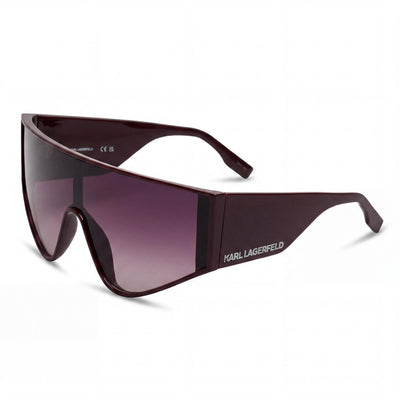 Gafas de sol envolventes KARL LAGERFELD para mujer, montura de acetato Burdeos, lentes degradadas Burdeos, protección UV400 de 65mm