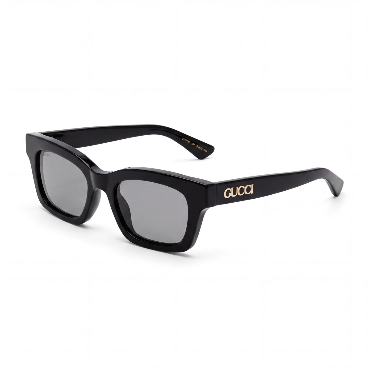 Gafas de sol para mujer Gucci Gg1790s-001 tipo ojo de gato de acetato no polarizadas, negro, gris, negro, 51 mm, Photo 1