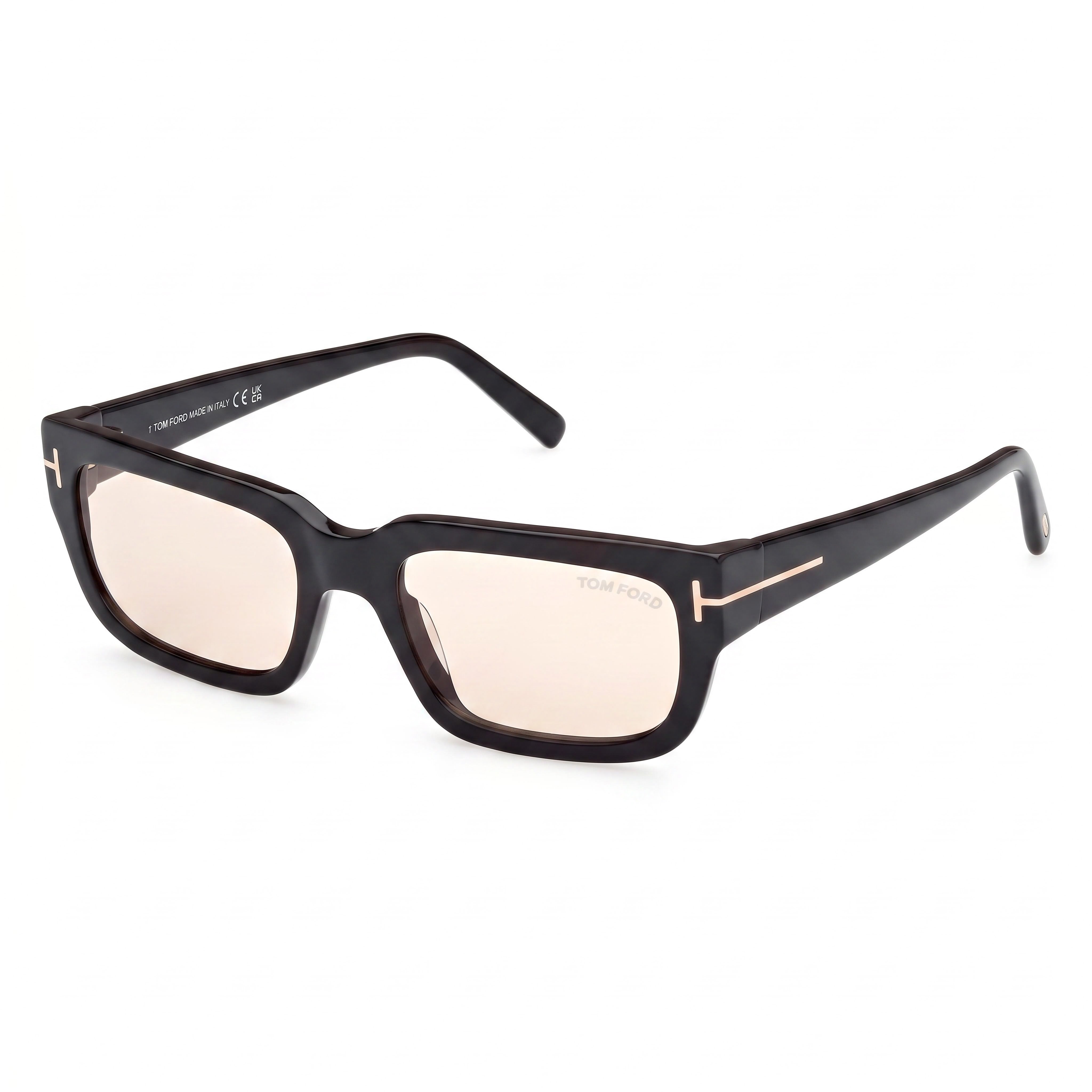 Gafas de sol Tom Ford Wayfarers para mujer con montura de acetato multicolor y lentes negras (19-140 mm), Photo 1
