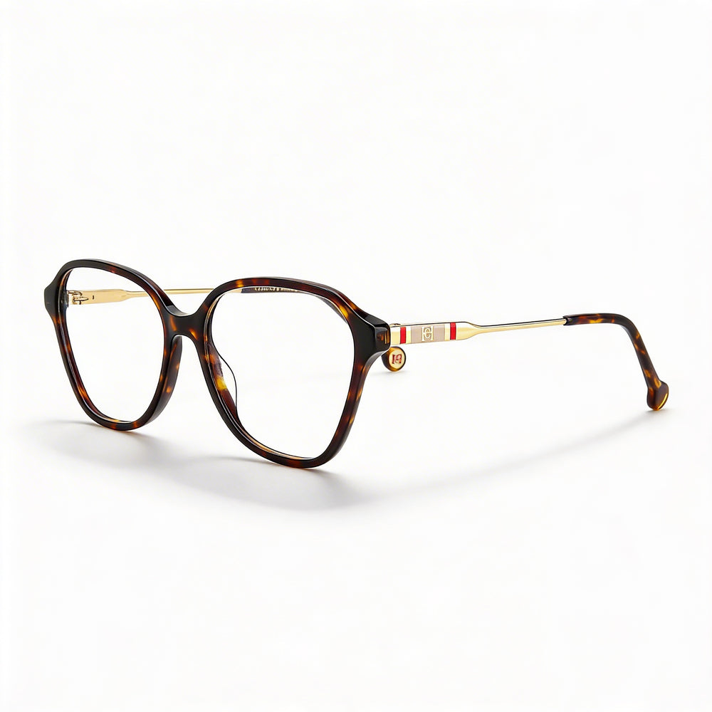 Gafas Ópticas Carolina Herrera Her 0117 de Acetato Oscuro Carey para Mujer, Ancho de Lente de 55 mm