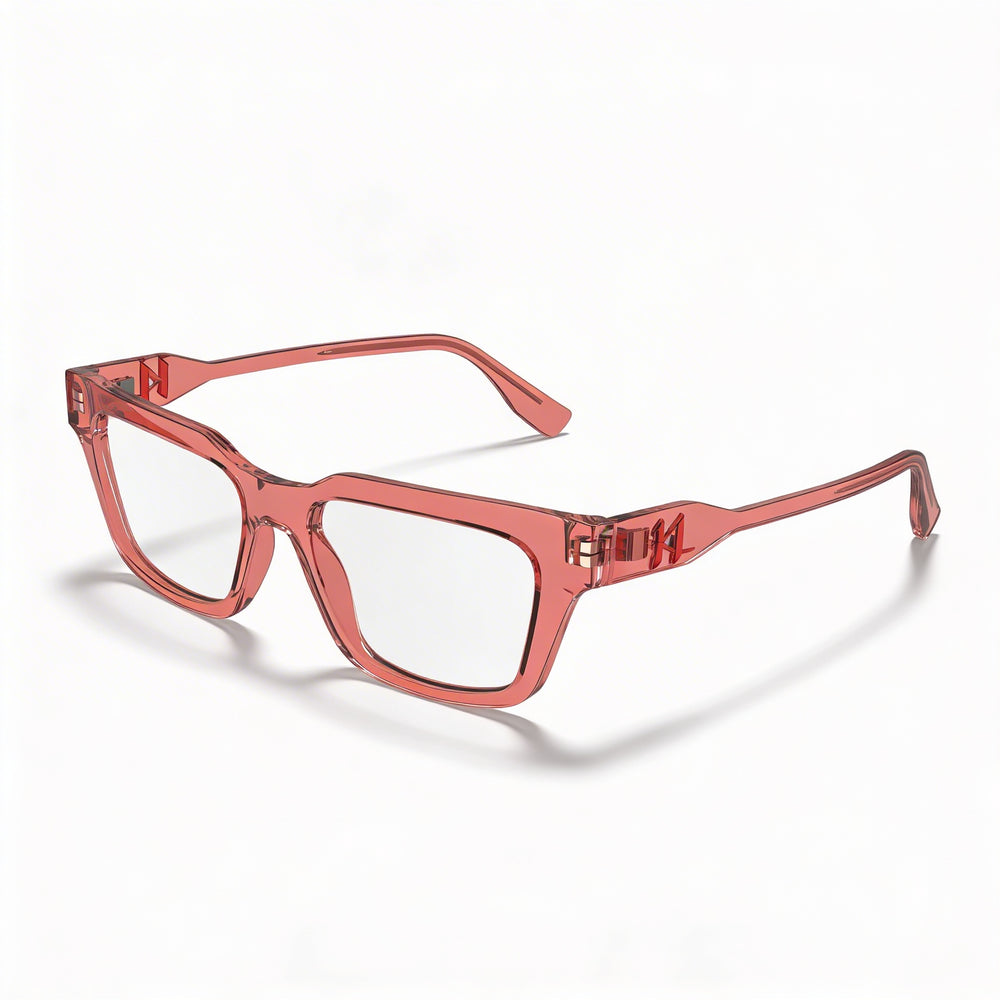Gafas Karl Lagerfeld KL6152 para mujer, estilo moderno, con montura y lentes rosadas inyectadas de 52 mm
