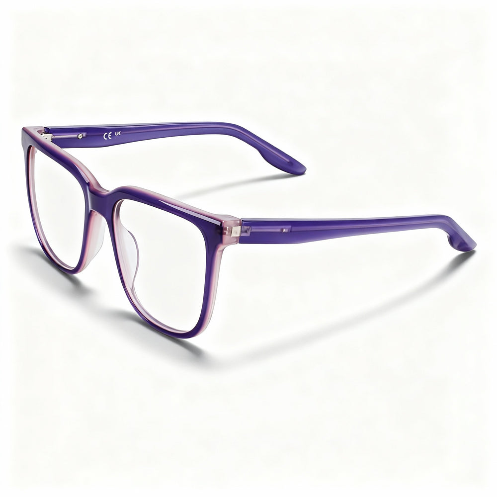 Nike Modern Women's Acetate Frame Eyewear with Non-Polarized Lenses, Milky Grape Laminate, 53mm
