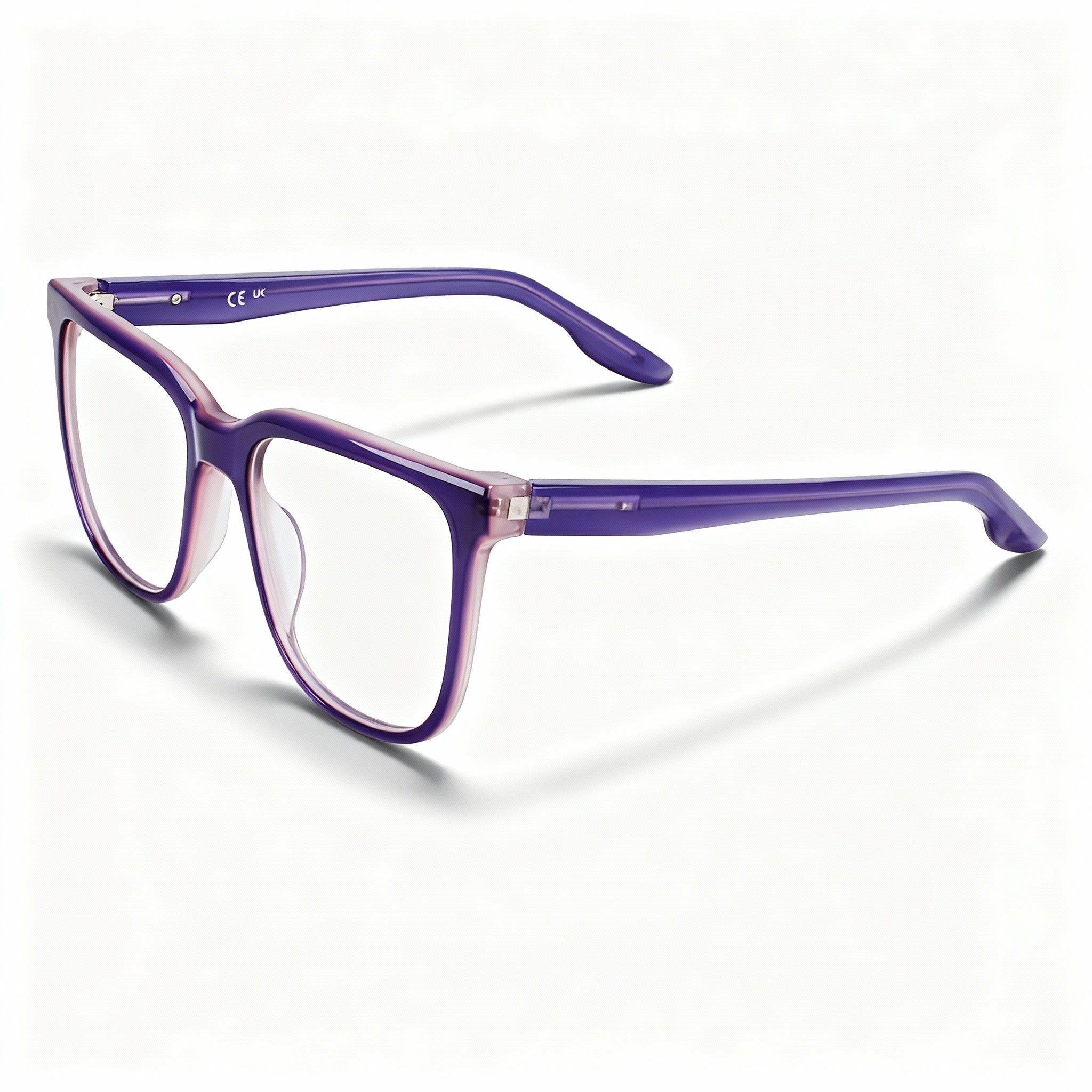 Nike Modern Women's Acetate Frame Eyewear with Non-Polarized Lenses, Milky Grape Laminate, 53mm