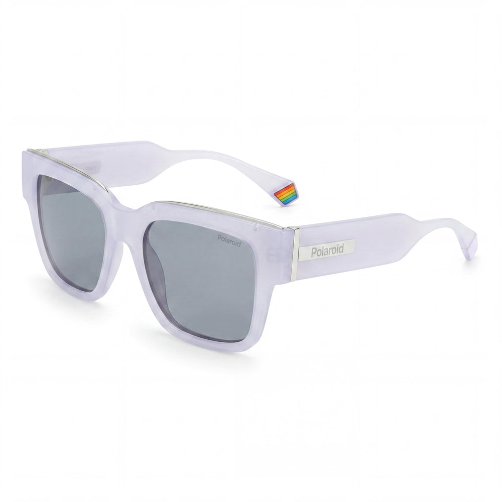 Polaroid Casual Unisex Lilac Polycarbonate Frame Sunglasses with Grey Non-Polarized Lenses 52-18-140