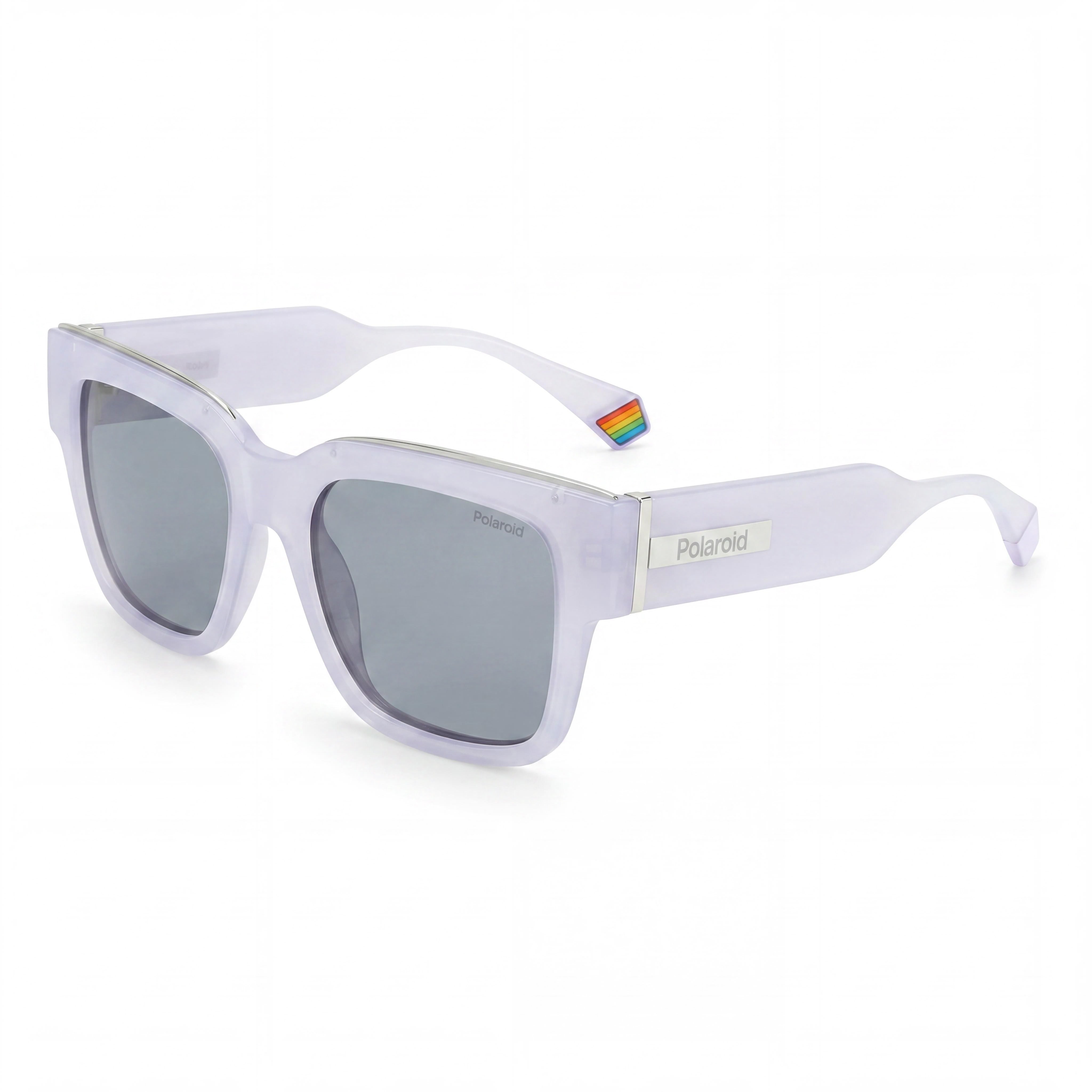 Gafas de sol Polaroid Casual unisex con montura de policarbonato lila y lentes grises no polarizadas 52-18-140, Photo 1
