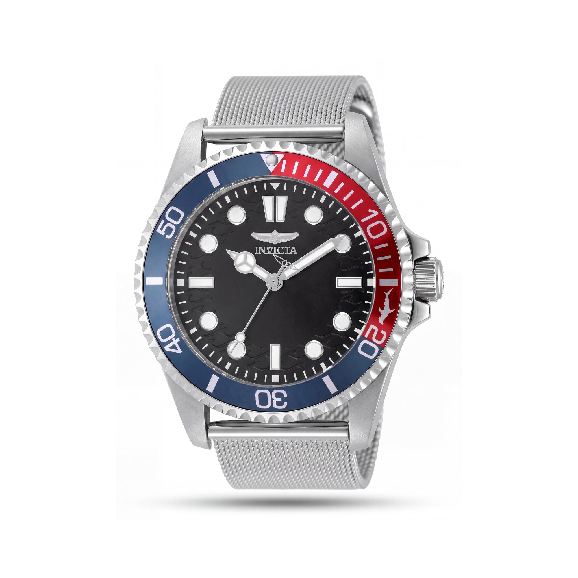 Invicta Pro Diver 49689 Reloj de Cuarzo para Hombre, Caja y Brazalete de Acero Inoxidable Plateado, Esfera Negra, 43mm, Photo 1